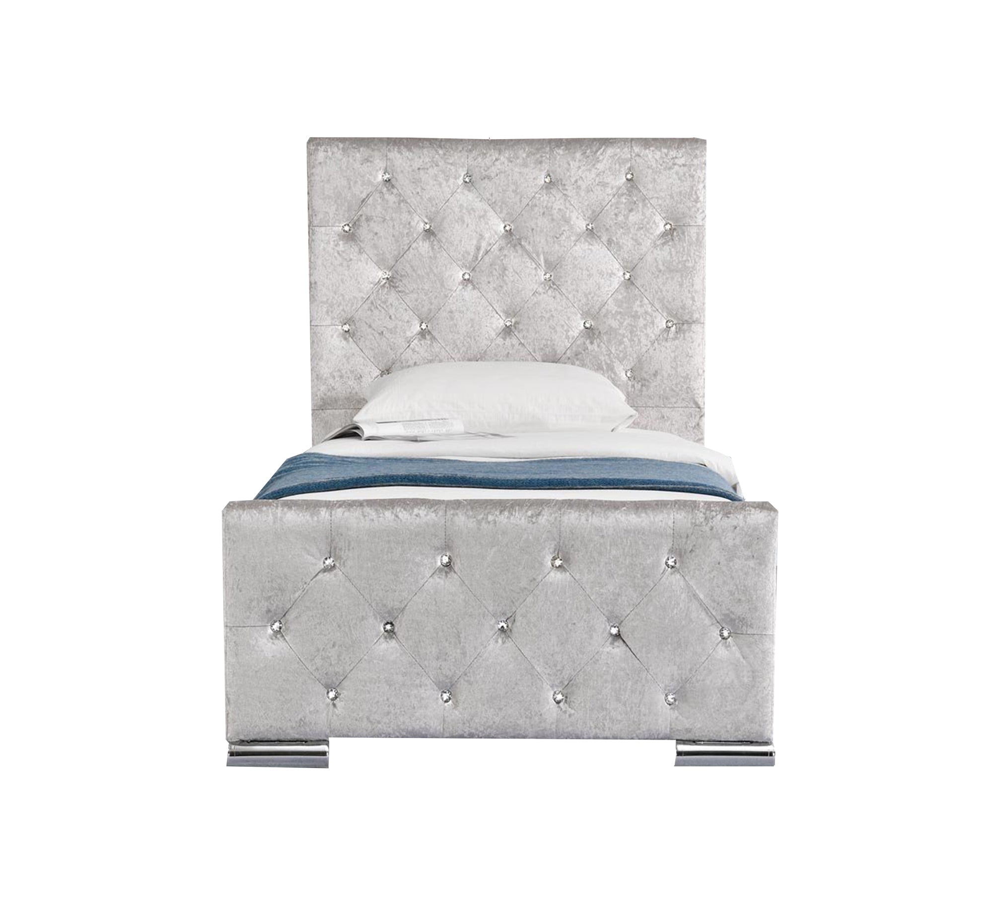 Upholstered bed with capitone beads - Vitrine Furniture - Furniture