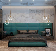 Upholstered bed with crisscrossing slats - Vitrine Furniture - Furniture