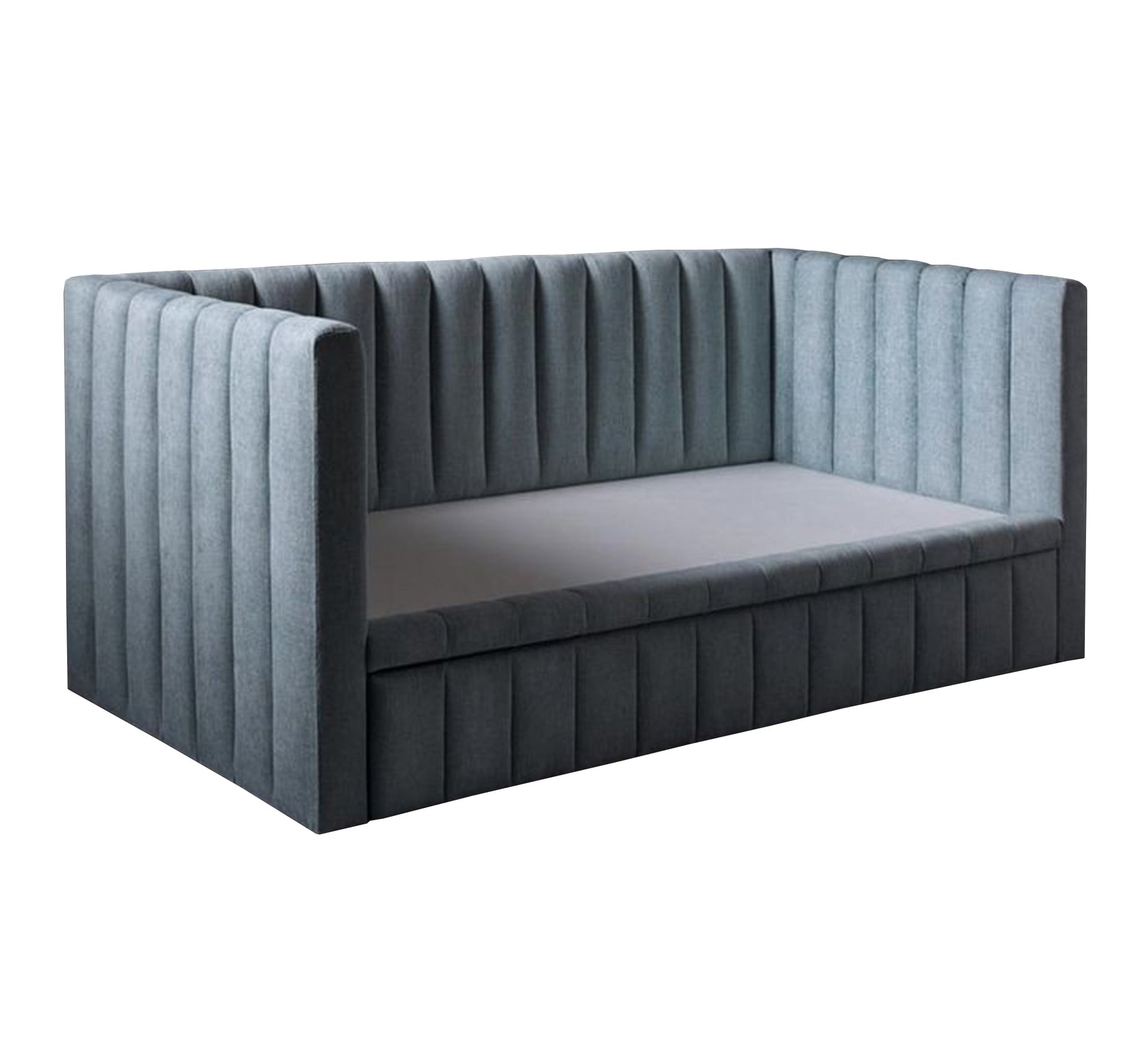 Upholstered U - shaped bed with vertical slats - Vitrine Furniture - Furniture