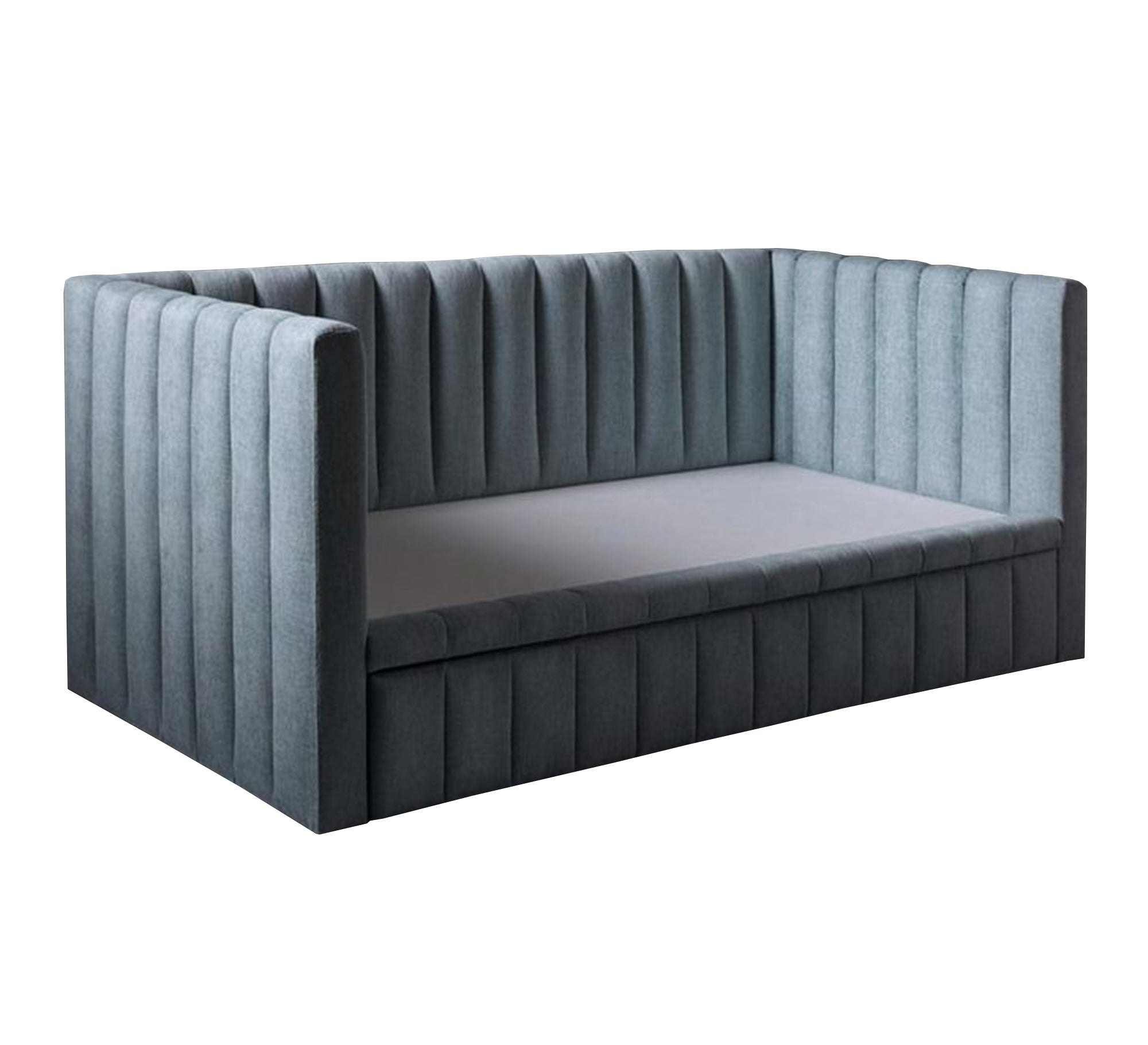 Upholstered U - shaped bed with vertical slats - Vitrine Furniture - Furniture