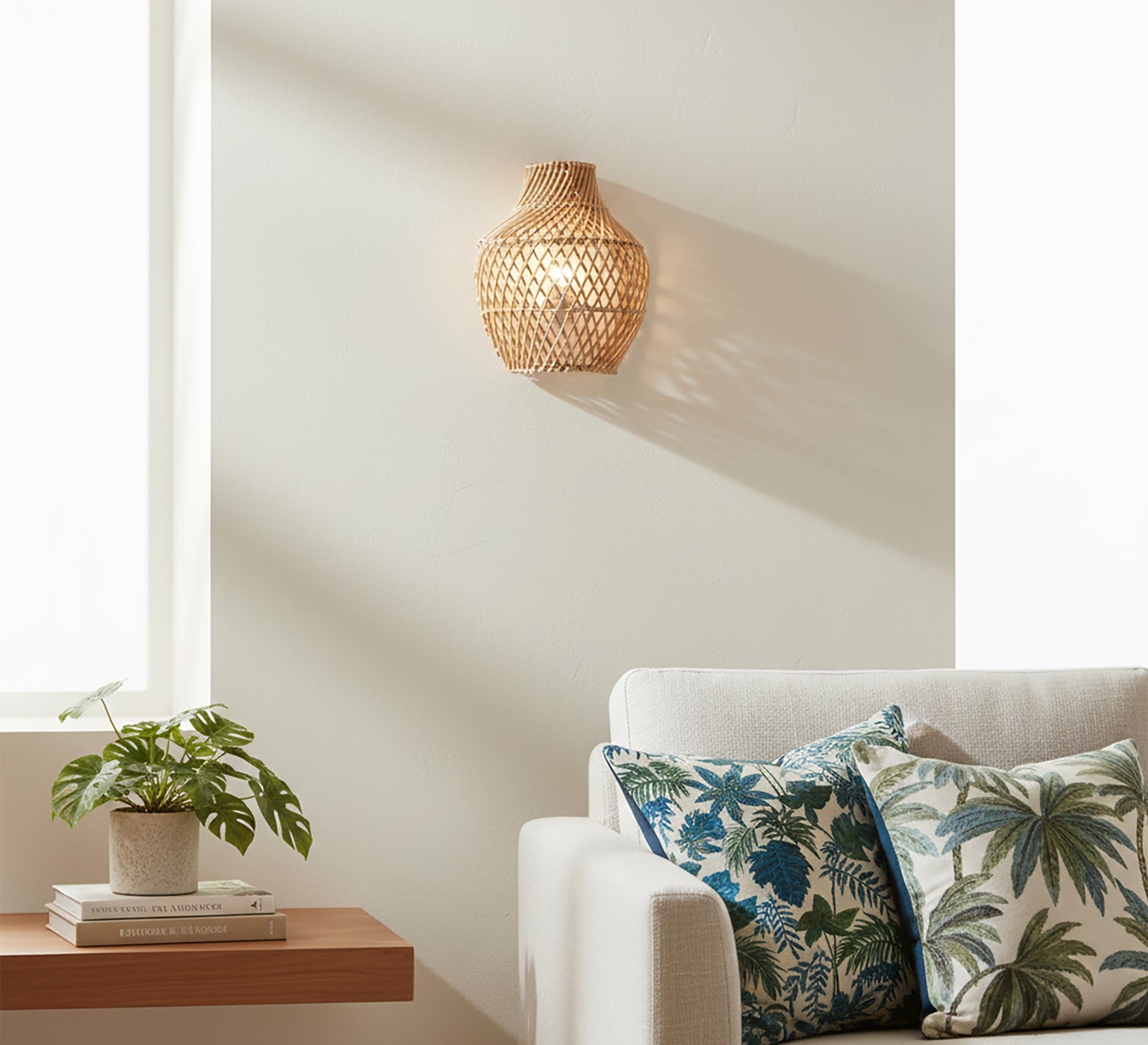Vase - shaped bamboo wall sconce - Vitrine Furniture - Wall Sconce