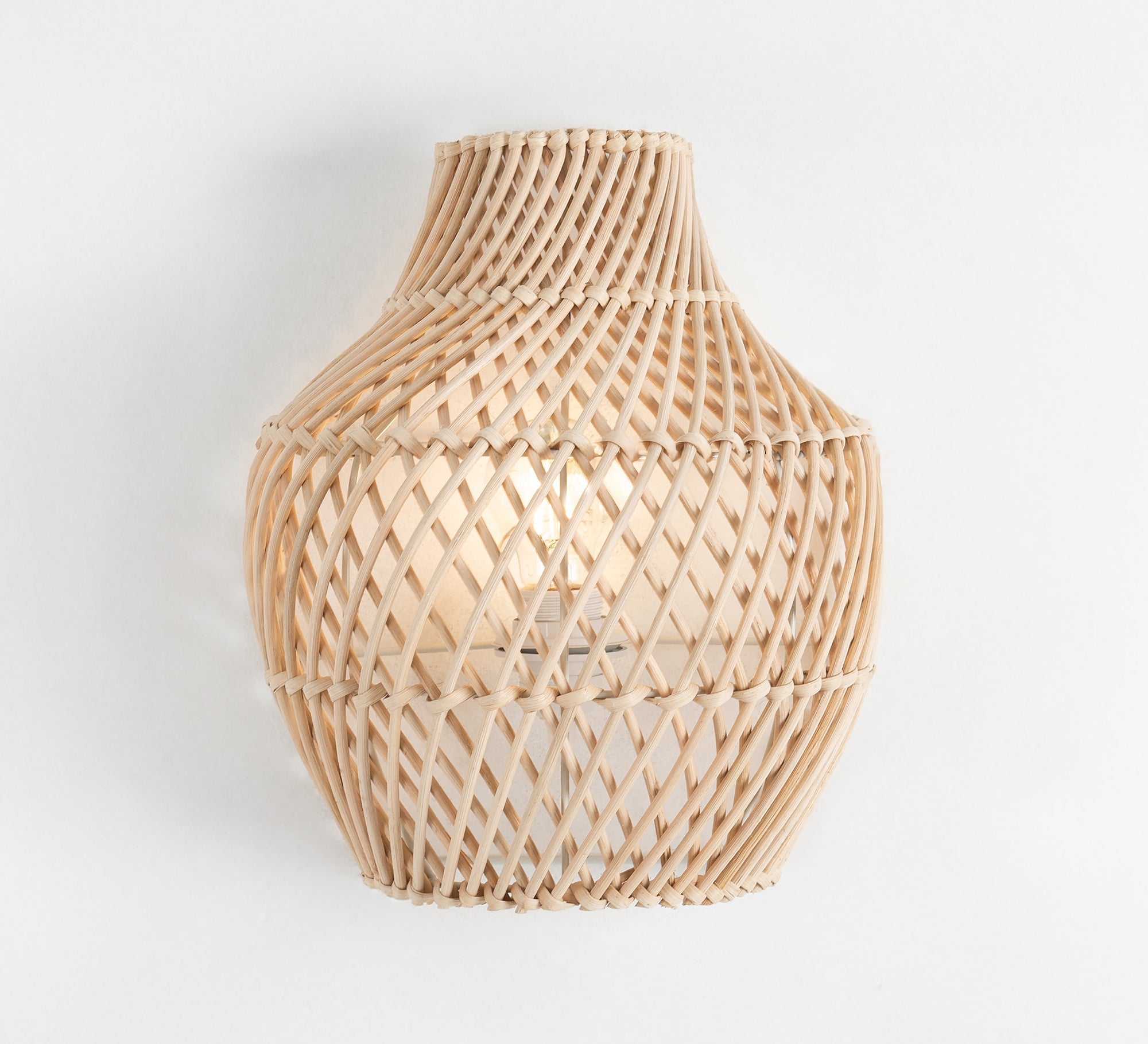 Vase - shaped bamboo wall sconce - Vitrine Furniture - Wall Sconce