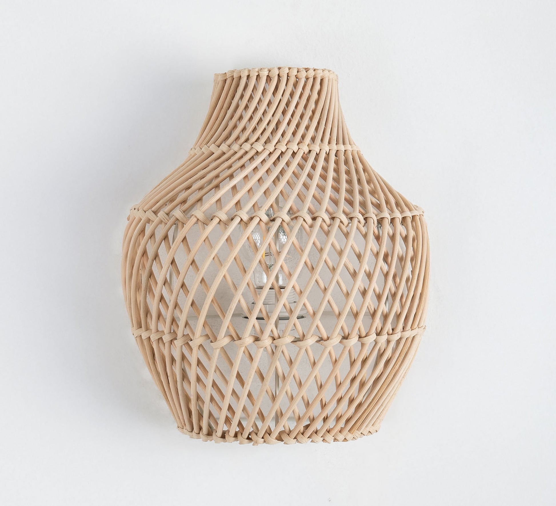 Vase - shaped bamboo wall sconce - Vitrine Furniture - Wall Sconce