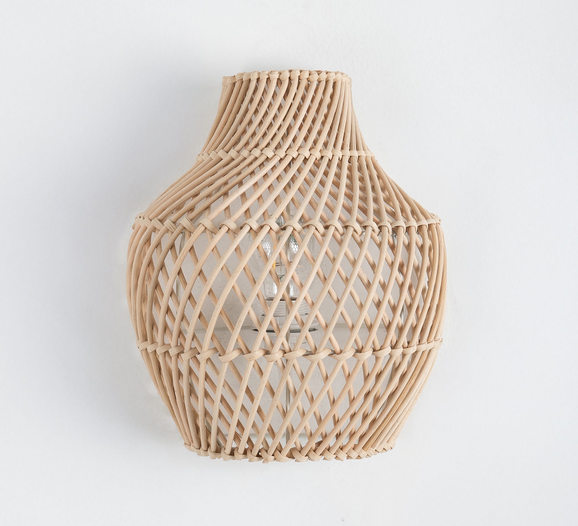Vase - shaped bamboo wall sconce - Vitrine Furniture - Wall Sconce