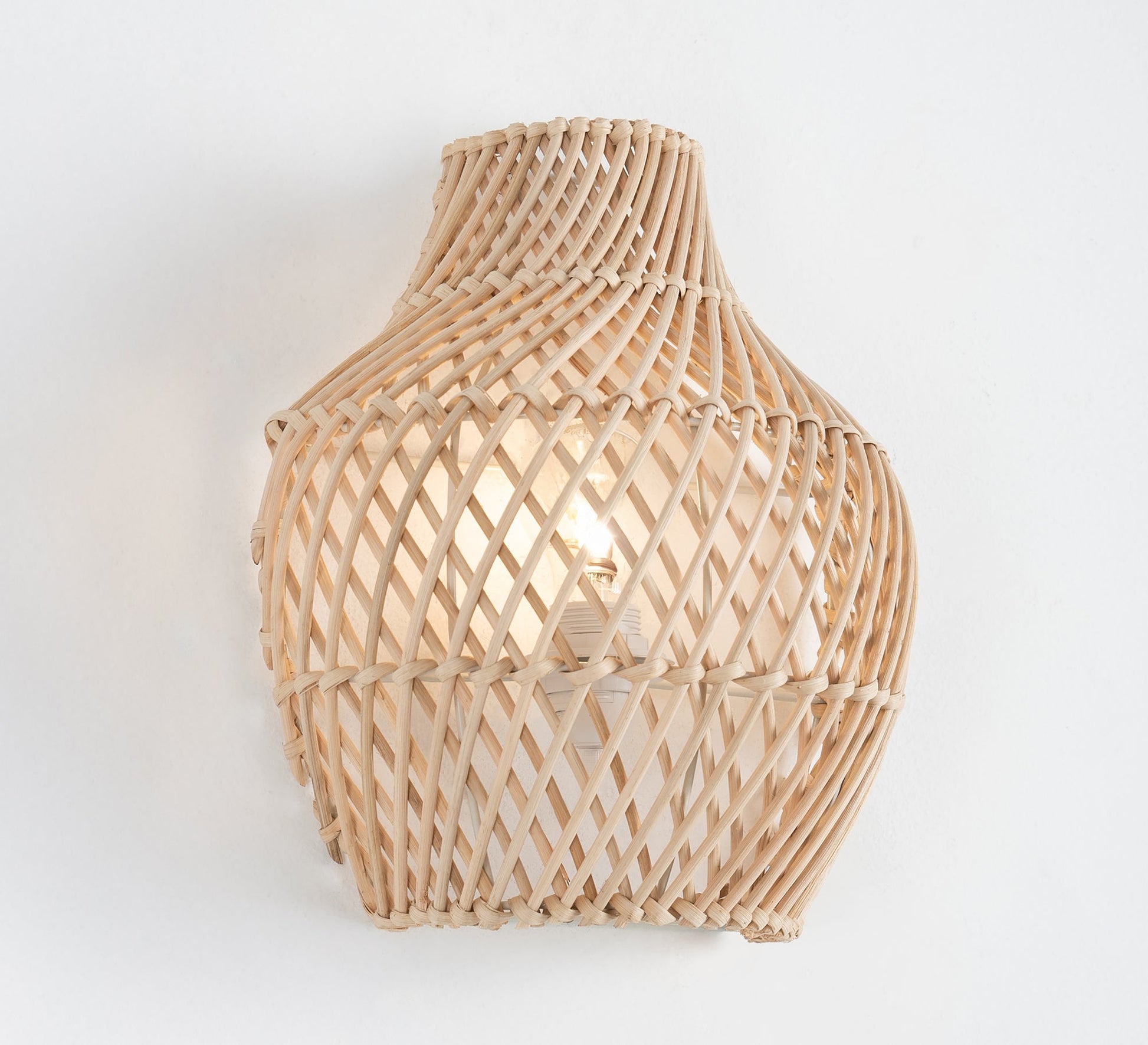 Vase - shaped bamboo wall sconce - Vitrine Furniture - Wall Sconce