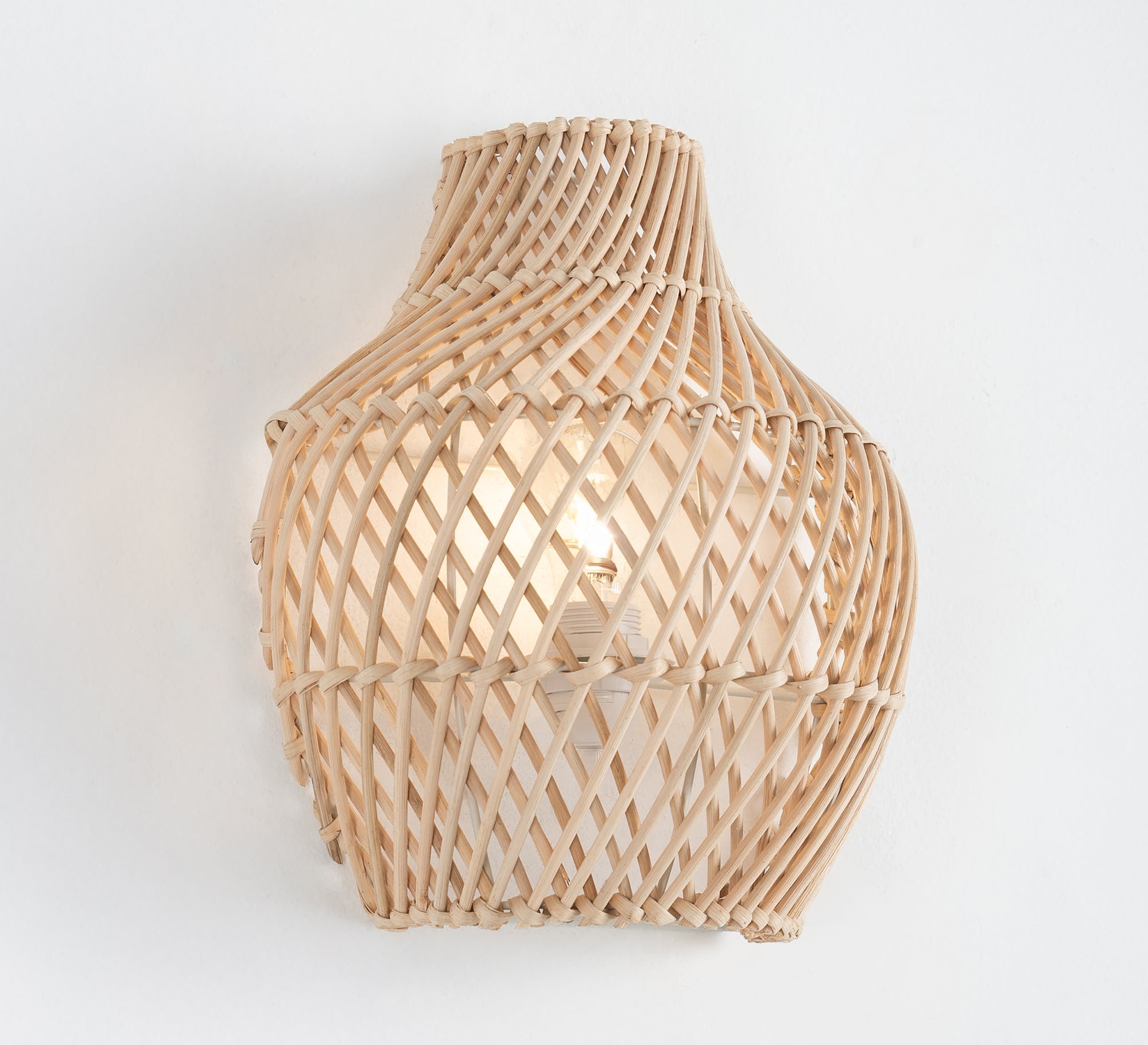 Vase - shaped bamboo wall sconce - Vitrine Furniture - Wall Sconce