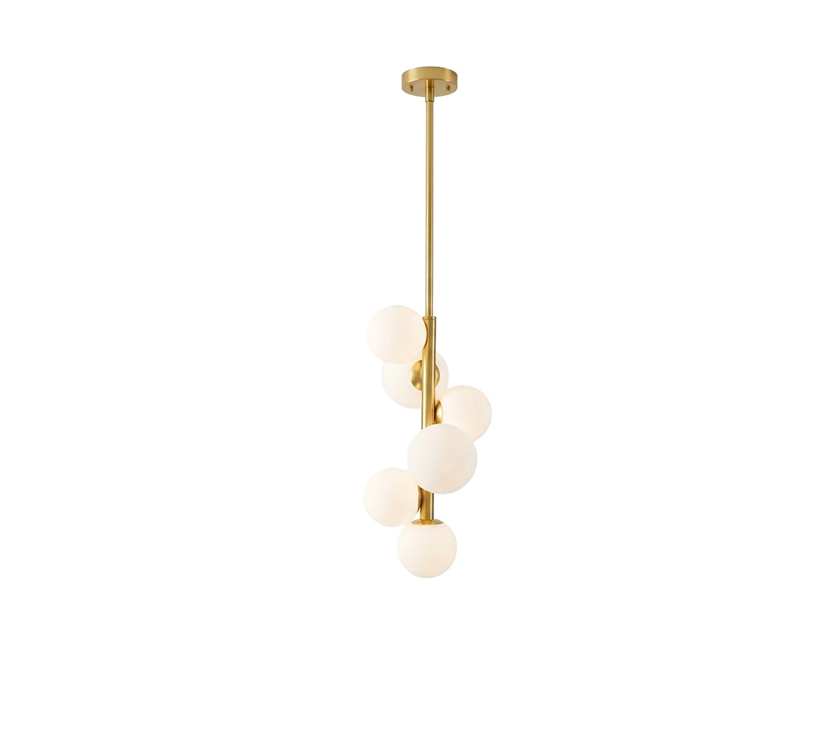 Vertical hexagonal ceiling chandelier with a gold frame - Vitrine Furniture - Ceiling lights