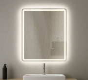 Vertical mirror with an illuminated edge and rounded corners - Vitrine Furniture - Mirrors