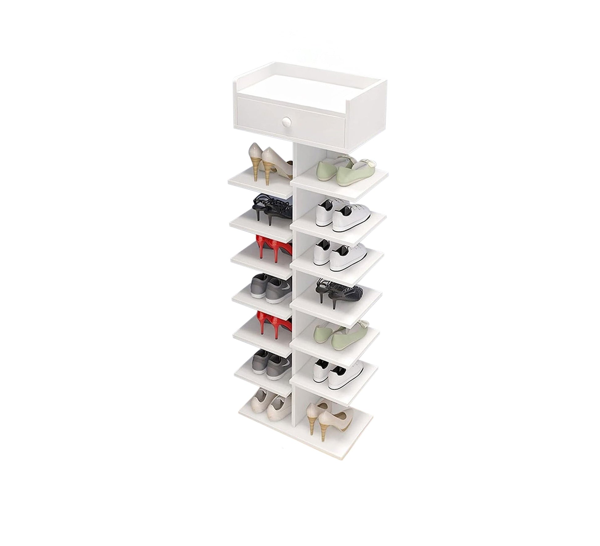 Vertical shoe rack with an innovative shelf design - Vitrine Furniture - Furniture