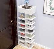 Vertical shoe rack with an innovative shelf design - Vitrine Furniture - Furniture