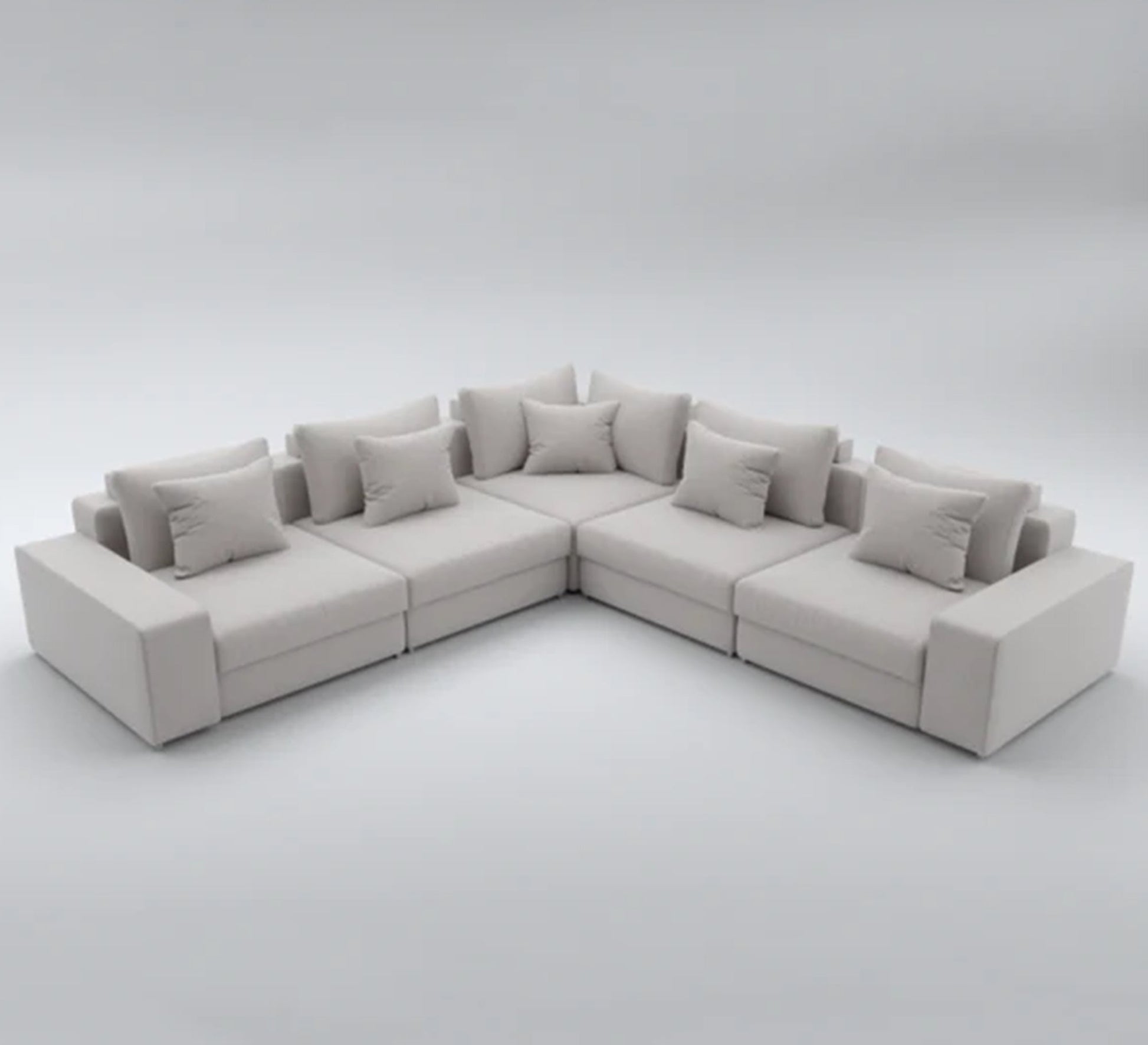 Very comfortable standard wide grey corner sofa - Vitrine Furniture - Furniture
