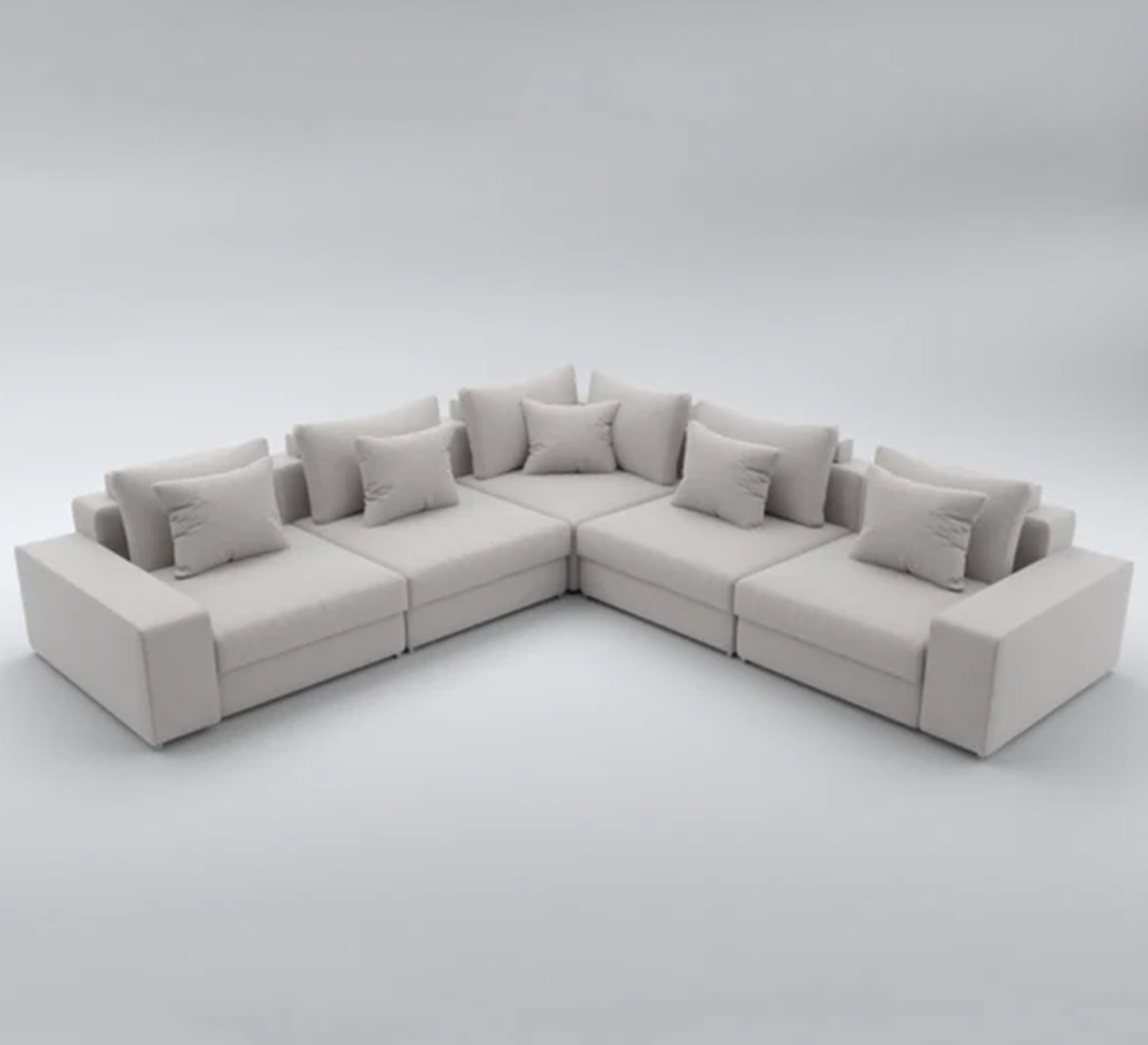 Very comfortable standard wide grey corner sofa - Vitrine Furniture - Furniture