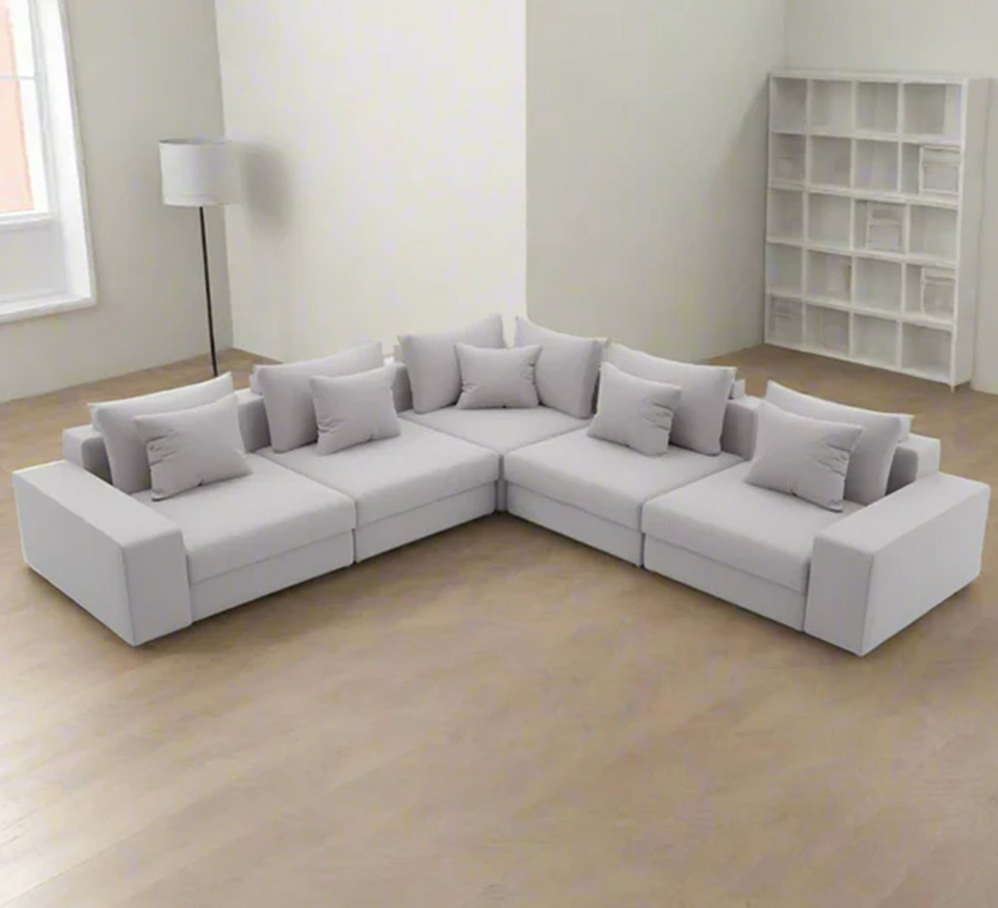 Very comfortable standard wide grey corner sofa - Vitrine Furniture - Furniture