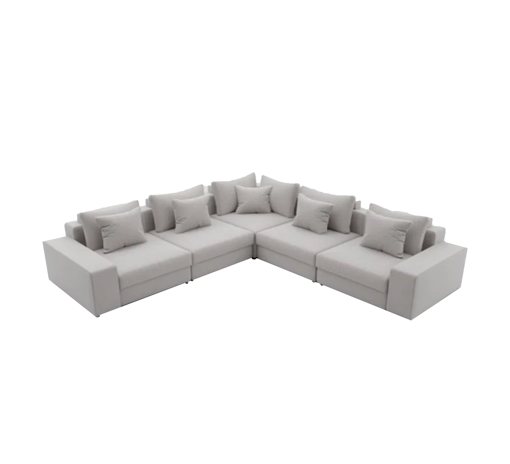Very comfortable standard wide grey corner sofa - Vitrine Furniture - Furniture