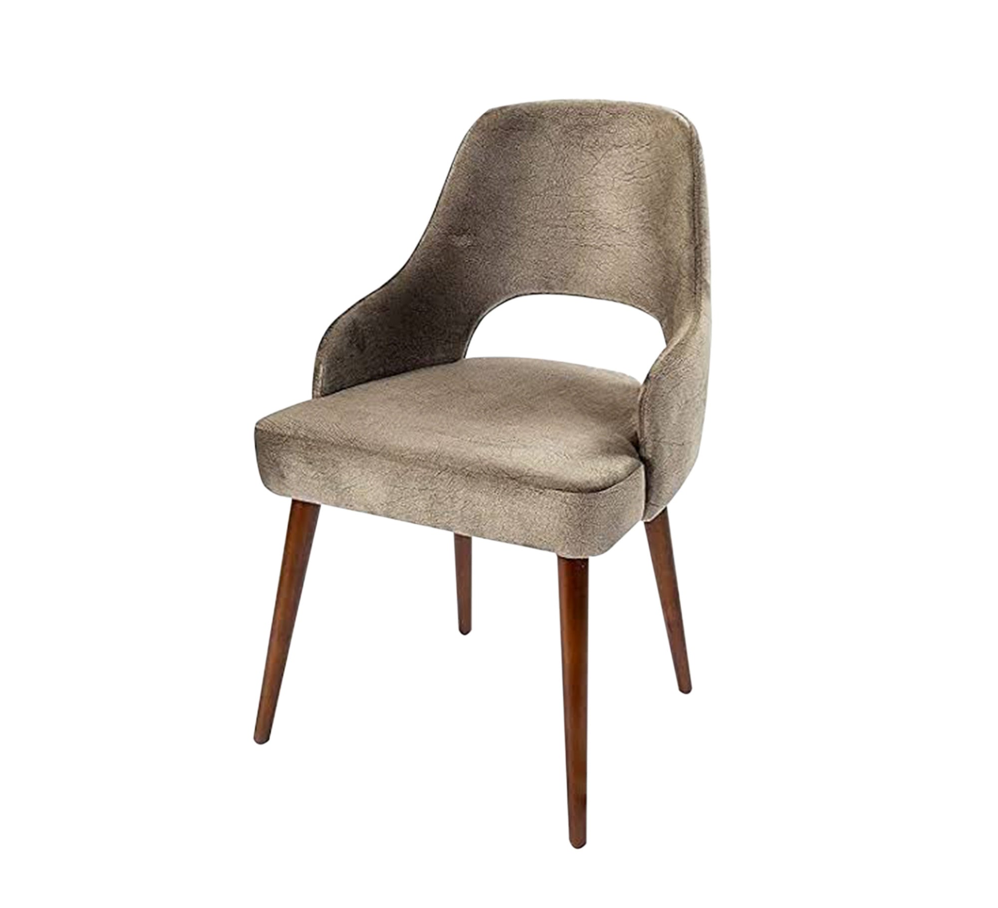 Vintage brown upholstered armchair - Vitrine Furniture - Furniture