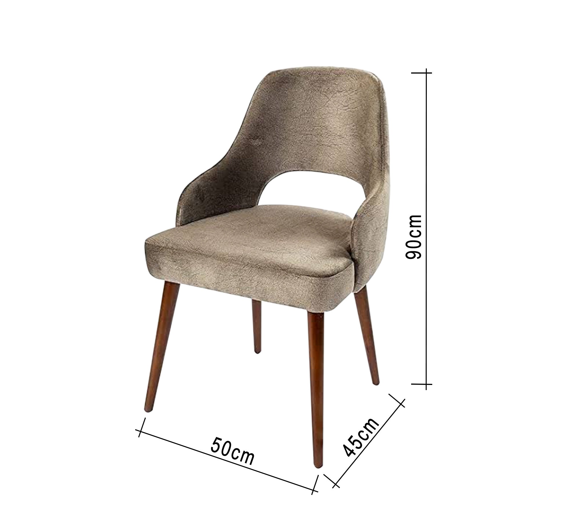 Vintage brown upholstered armchair - Vitrine Furniture - Furniture