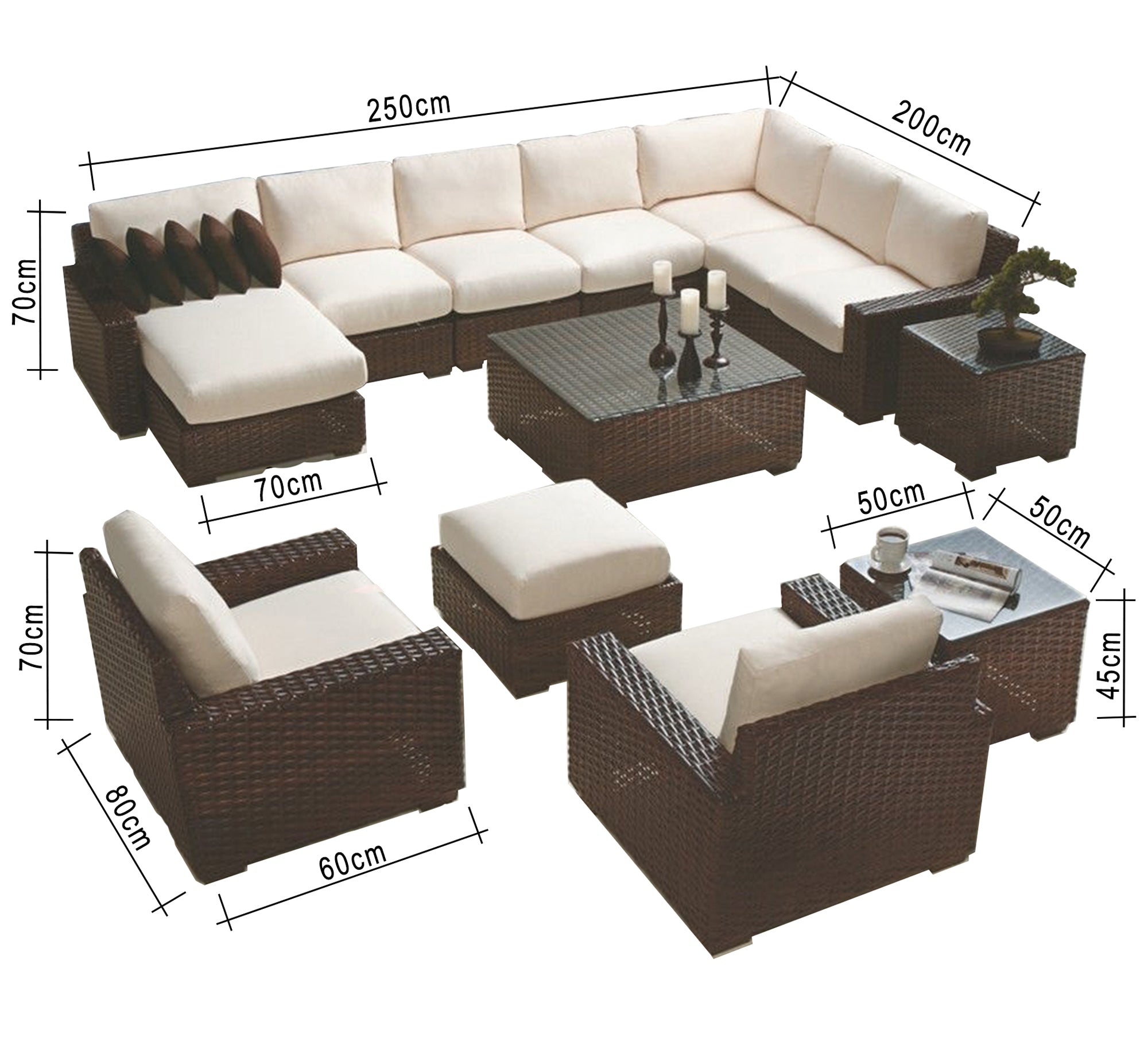 VIP brown airy seating set - Vitrine Furniture - Outdoor Products
