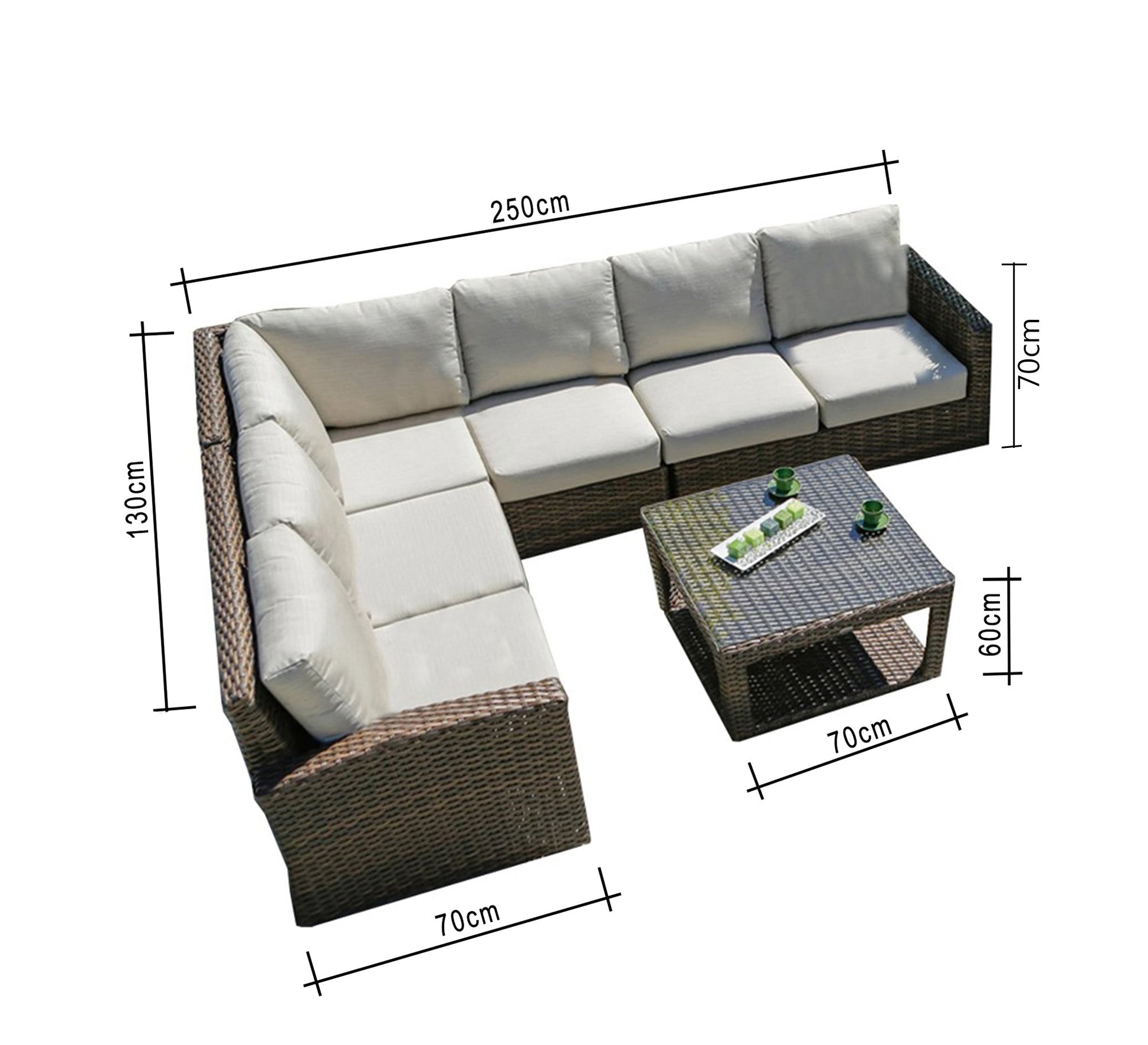 VIP outdoor corner set with two sofas and a table - Vitrine Furniture - Outdoor Products