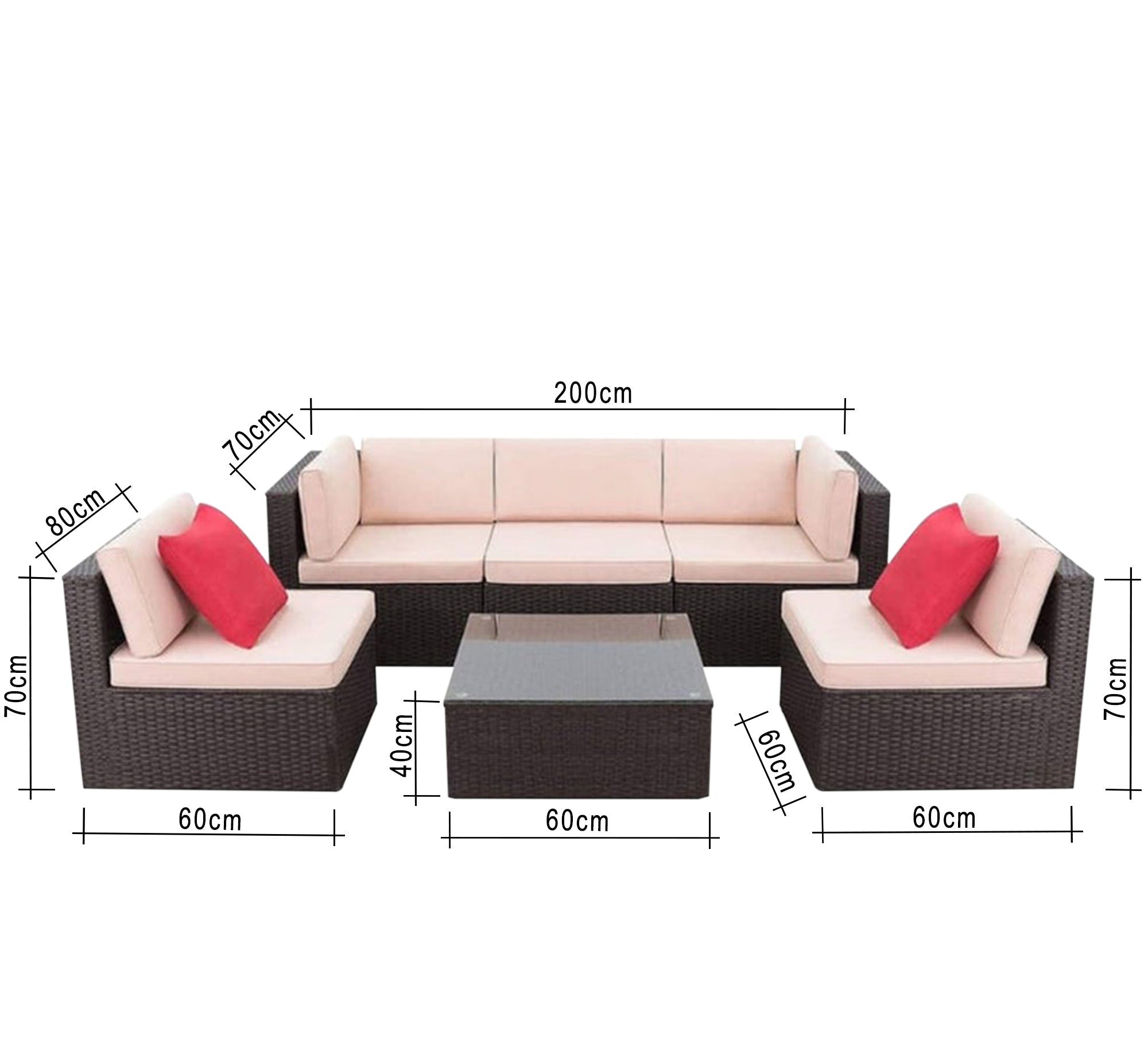 VIP outdoor seating set with a rectangular table - Vitrine Furniture - Outdoor Products
