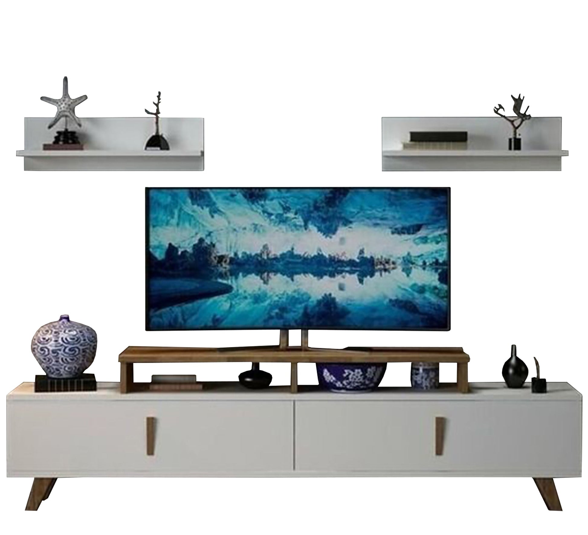 Vision Tech Screen Master: Sleek, Modern Entertainment Hub - Vitrine Furniture - TV Table & Cabinet