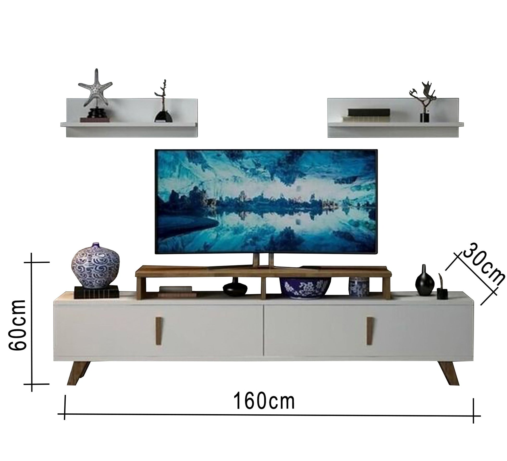 Vision Tech Screen Master: Sleek, Modern Entertainment Hub - Vitrine Furniture - TV Table & Cabinet