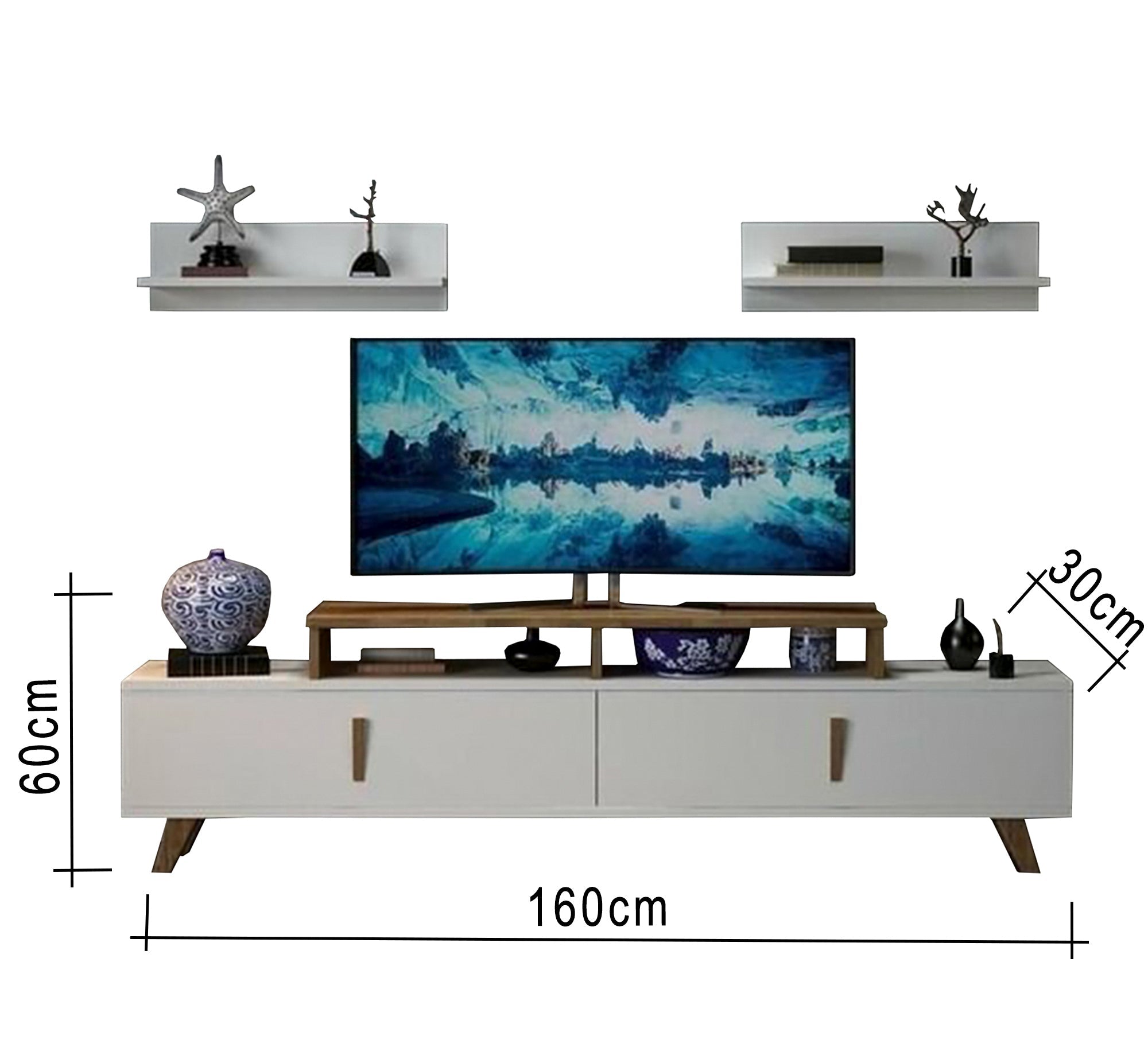 Vision Tech Screen Master: Sleek, Modern Entertainment Hub - Vitrine Furniture - TV Table & Cabinet