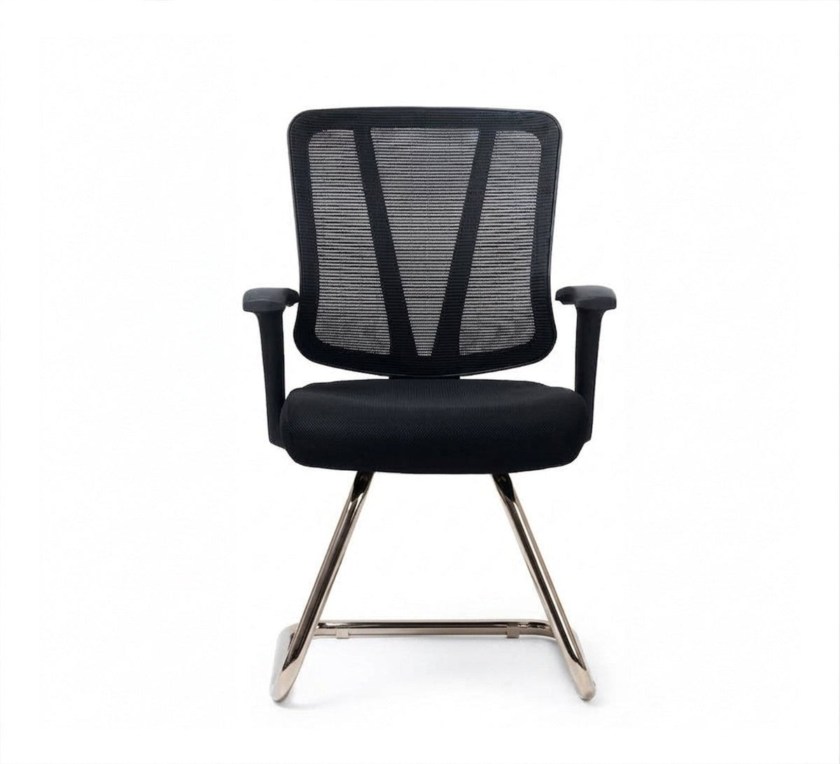 Waiting Chair with Comfortable Mesh Back and Stable Metal Base - Vitrine Furniture - Office Chairs
