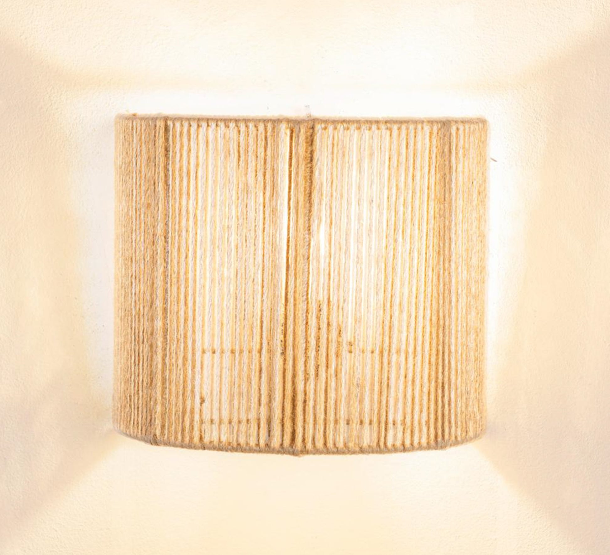 Wall lamp covered with beige threads - Vitrine Furniture - Lighting