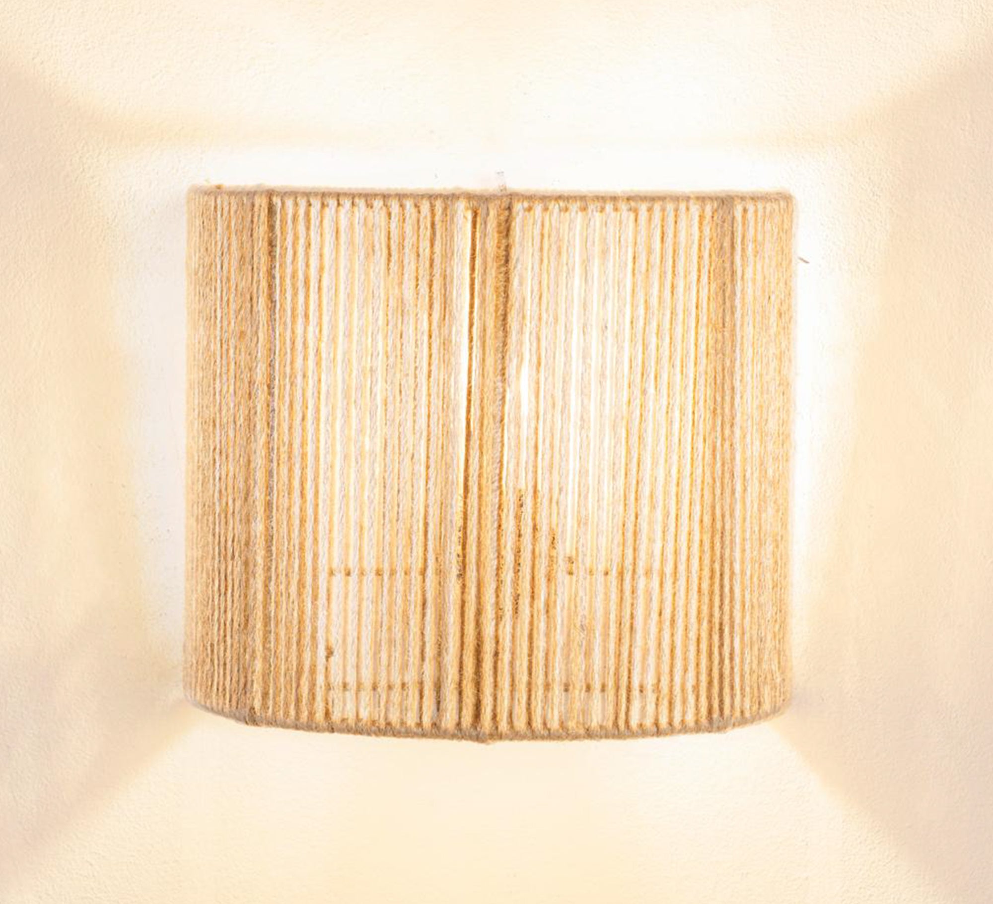 Wall lamp covered with beige threads - Vitrine Furniture - Lighting