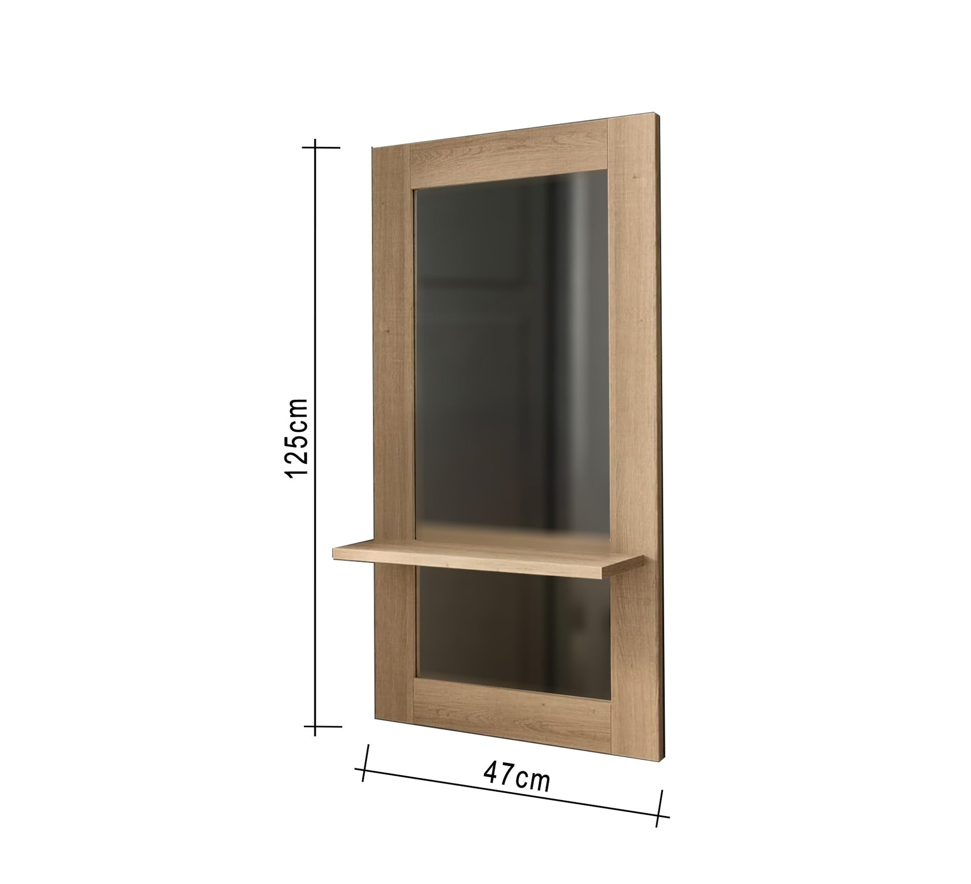 Wall Mirror with Attached Shelf - Vitrine Furniture - Décor