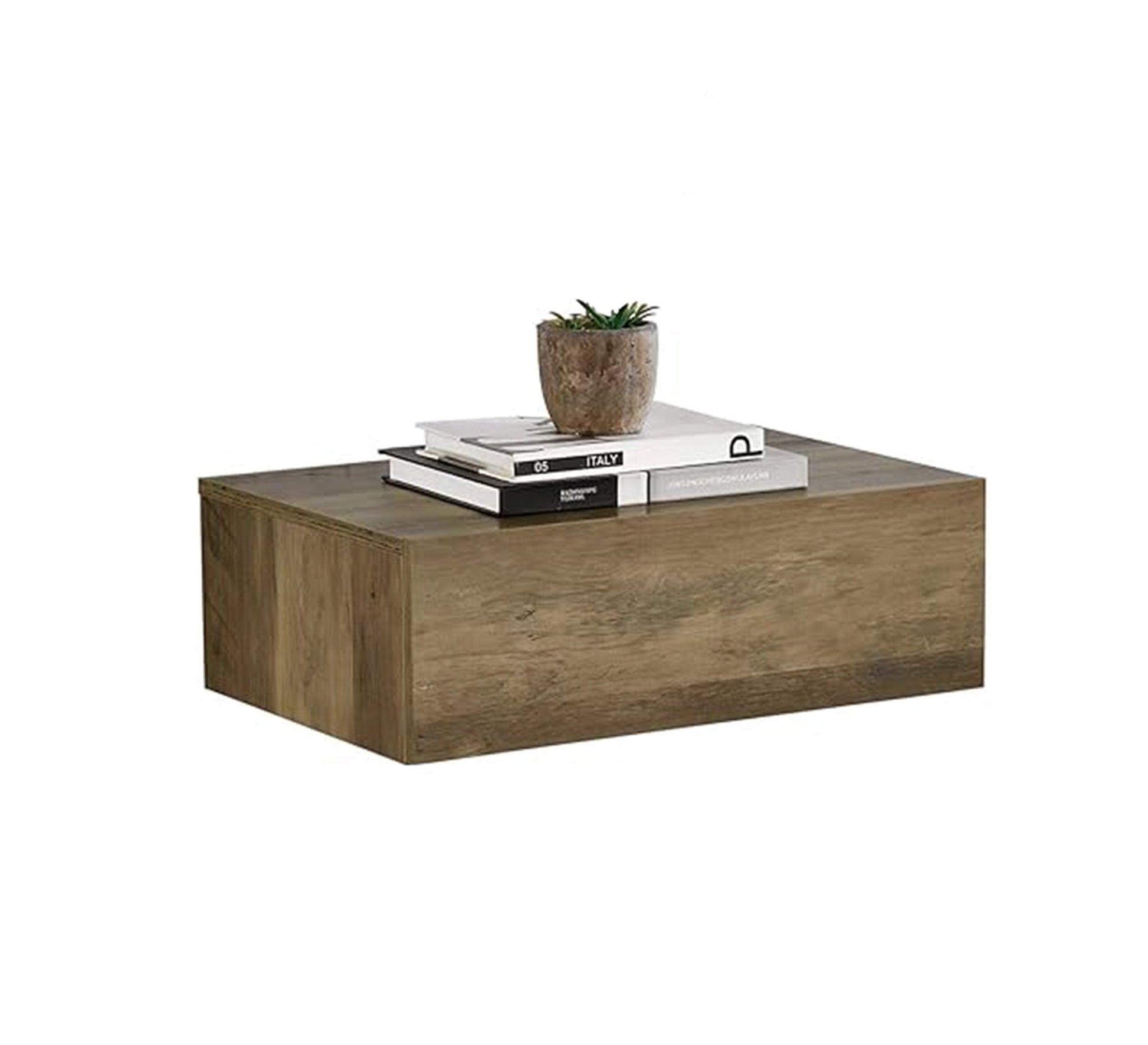 Wall Shelf with a Drawer in MDF - Vitrine Furniture - Décor