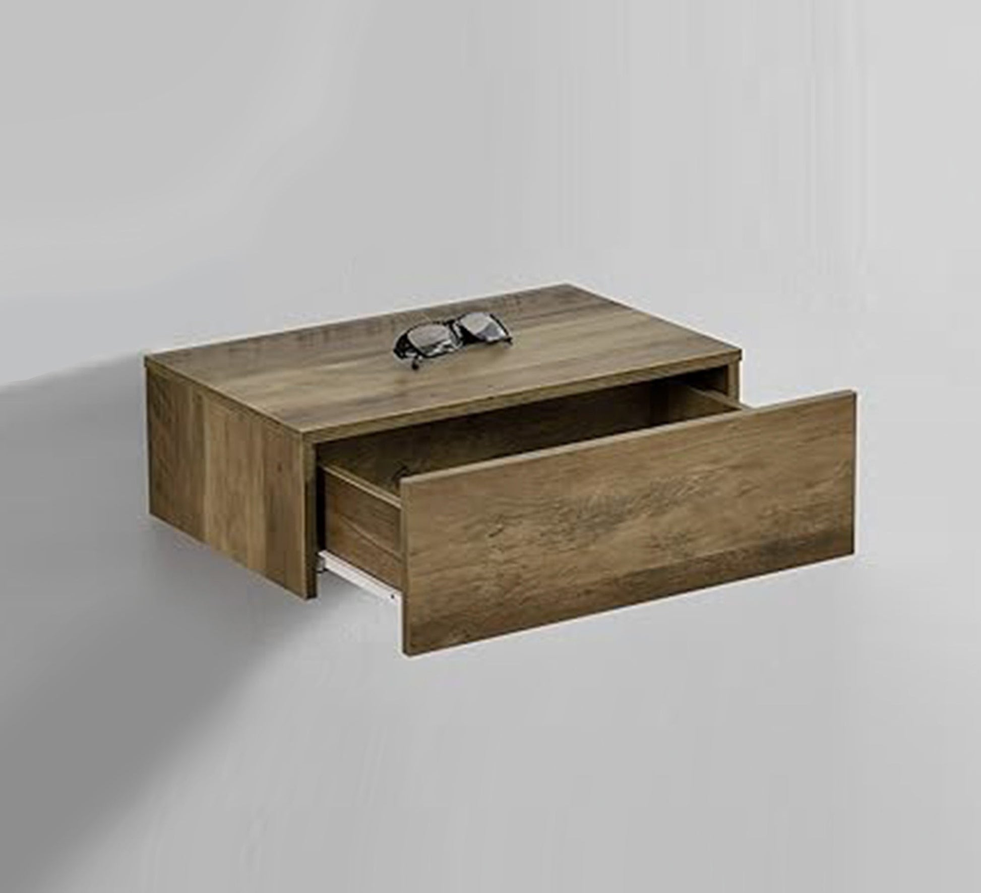 Wall Shelf with a Drawer in MDF - Vitrine Furniture - Décor
