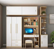 Wardrobe: Elegant Beige & White - Vitrine Furniture - Furniture