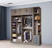 Wardrobe, Large Brown & Gray, Stylish Storage - Vitrine Furniture - Furniture