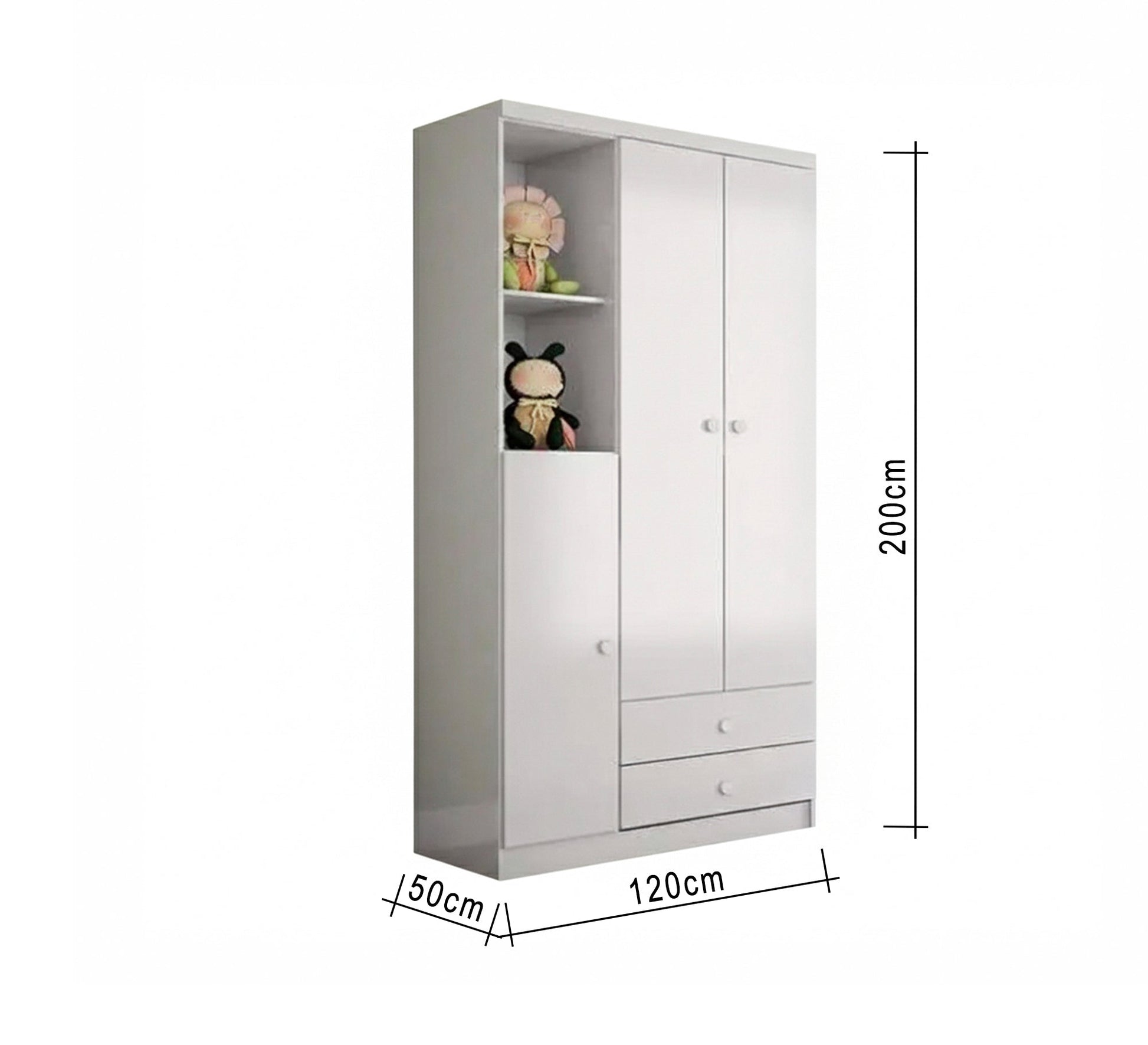 Wardrobe with open storage shelves - Vitrine Furniture - Wardrobes