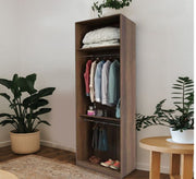 Wardrobe with Sleek Brown Wooden, Leaf - Free Design - Vitrine Furniture - Furniture