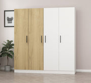 Wardrobe with wooden and white doors - Vitrine Furniture - Furniture
