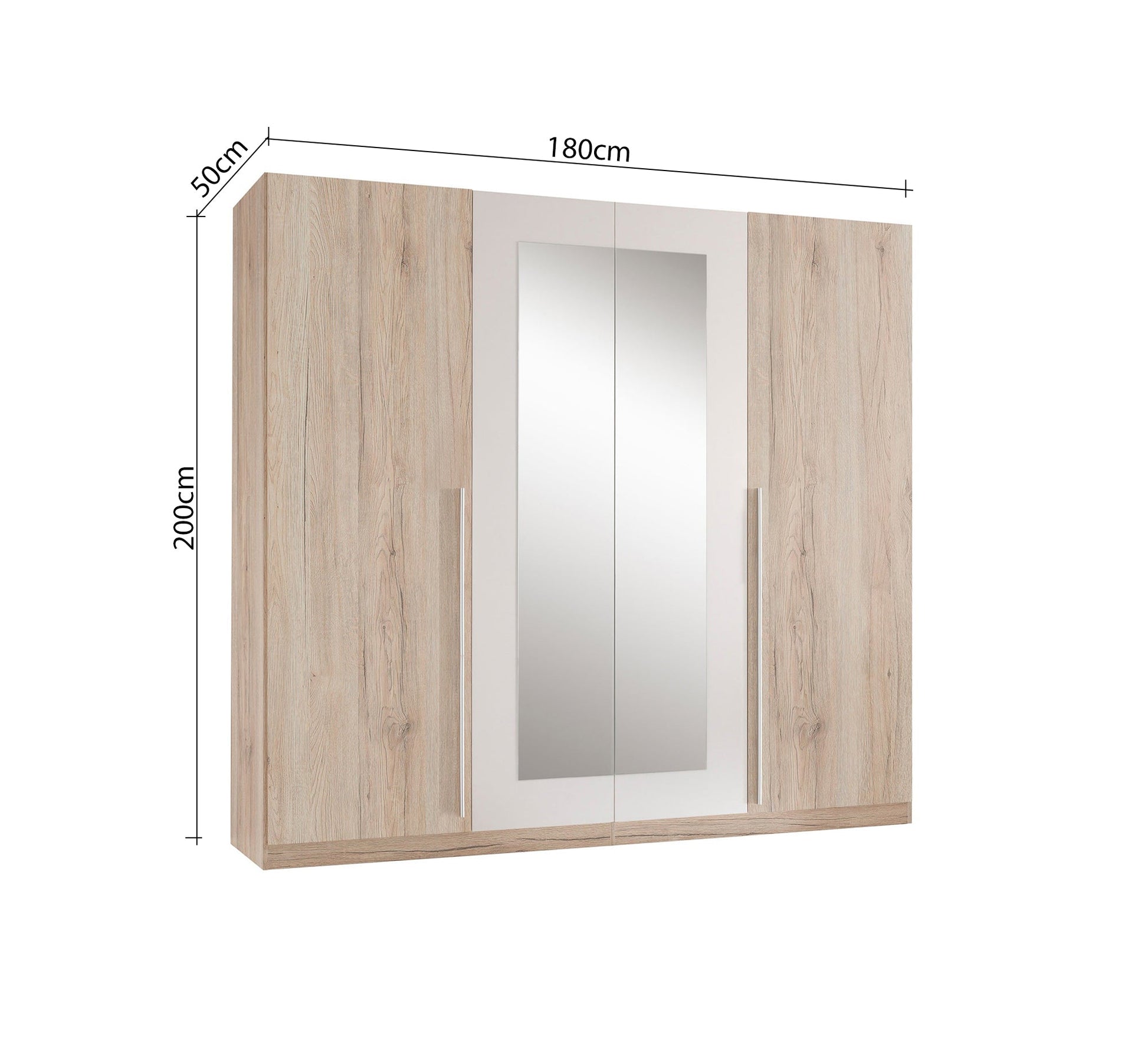 Wardrobe with wooden doors and mirrors - Vitrine Furniture - Furniture