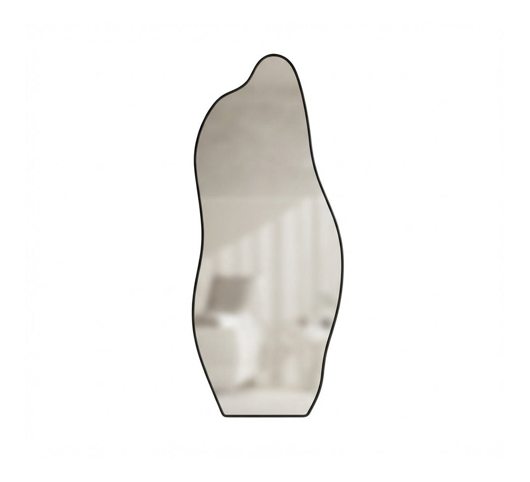 Wavy floor mirror with a thin metal frame - Vitrine Furniture - Mirrors