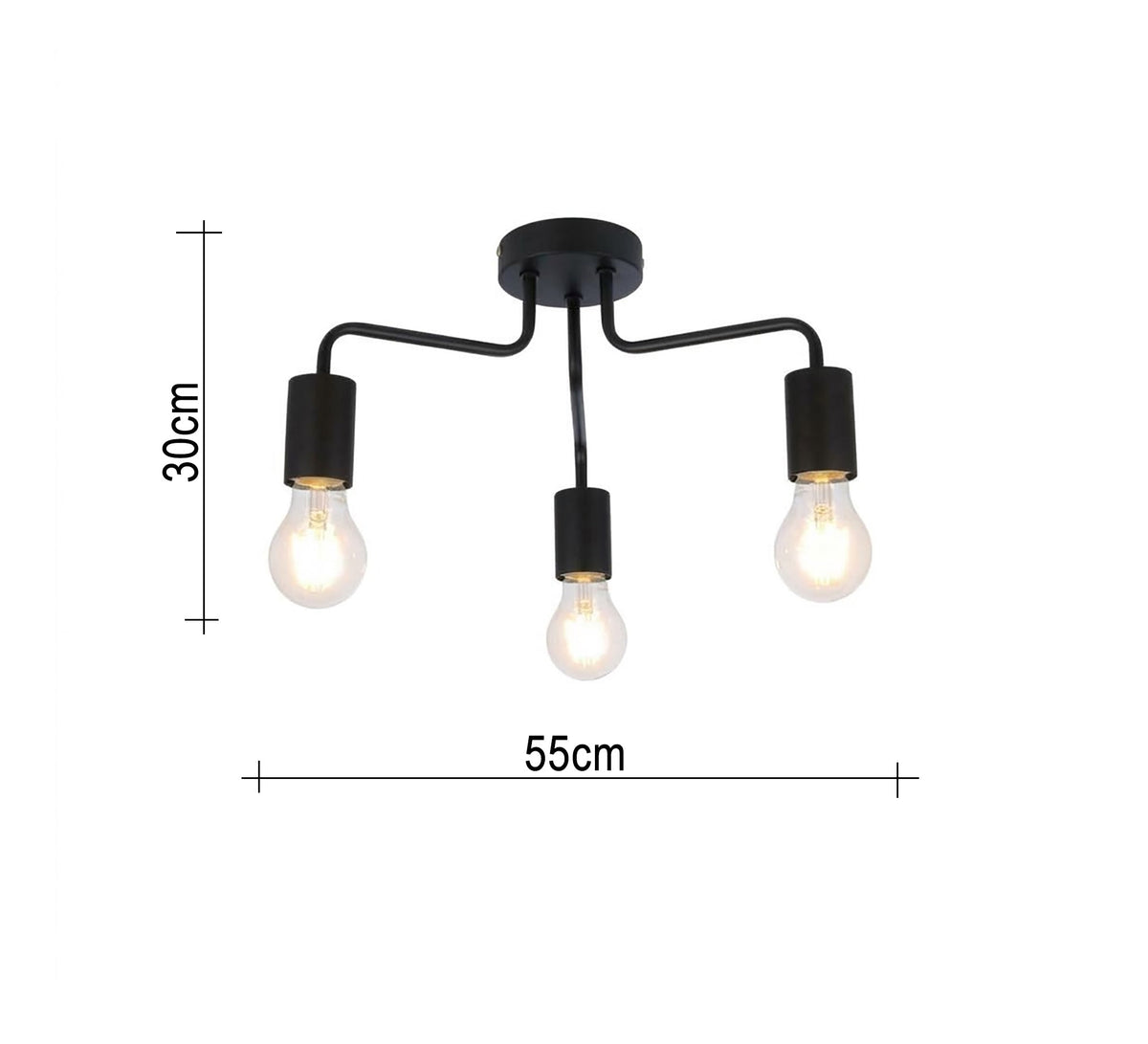 White 3-light pendant - Vitrine Furniture - Ceiling lights