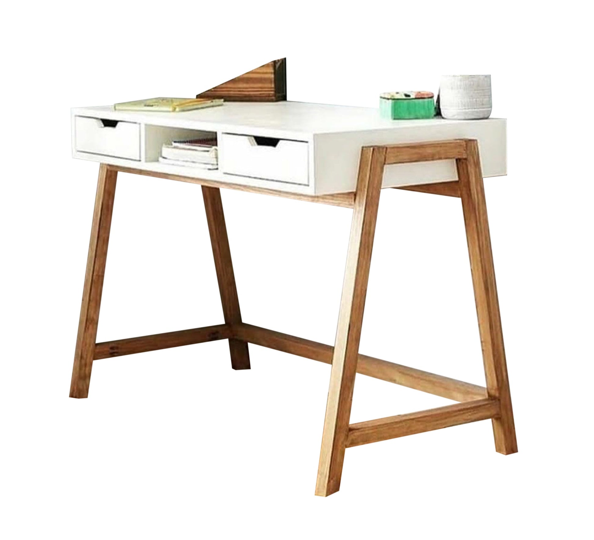 White and Beige Desk - Vitrine Furniture - Furniture