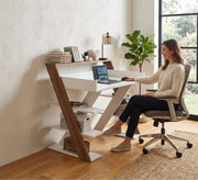 White and beige desk with open shelves - Vitrine Furniture - Desks