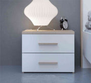 White and beige nightstand - Vitrine Furniture - Furniture