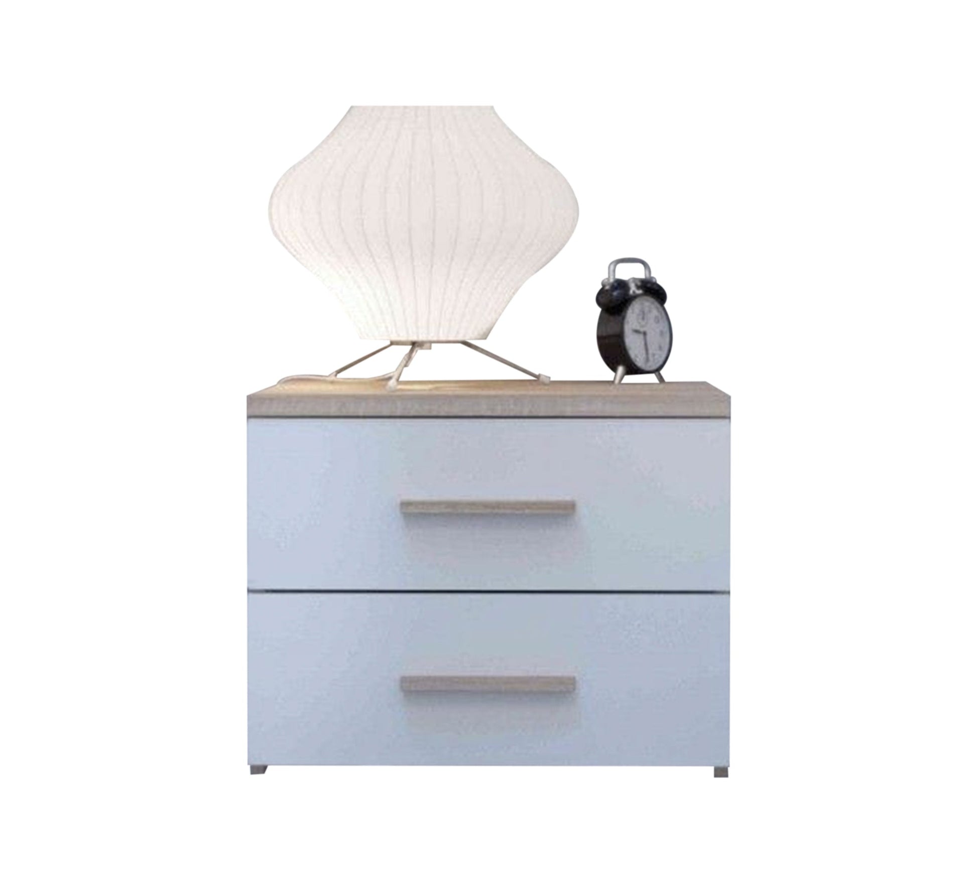 White and beige nightstand - Vitrine Furniture - Furniture