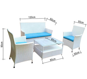 White and blue outdoor seating set - Vitrine Furniture - Outdoor Products