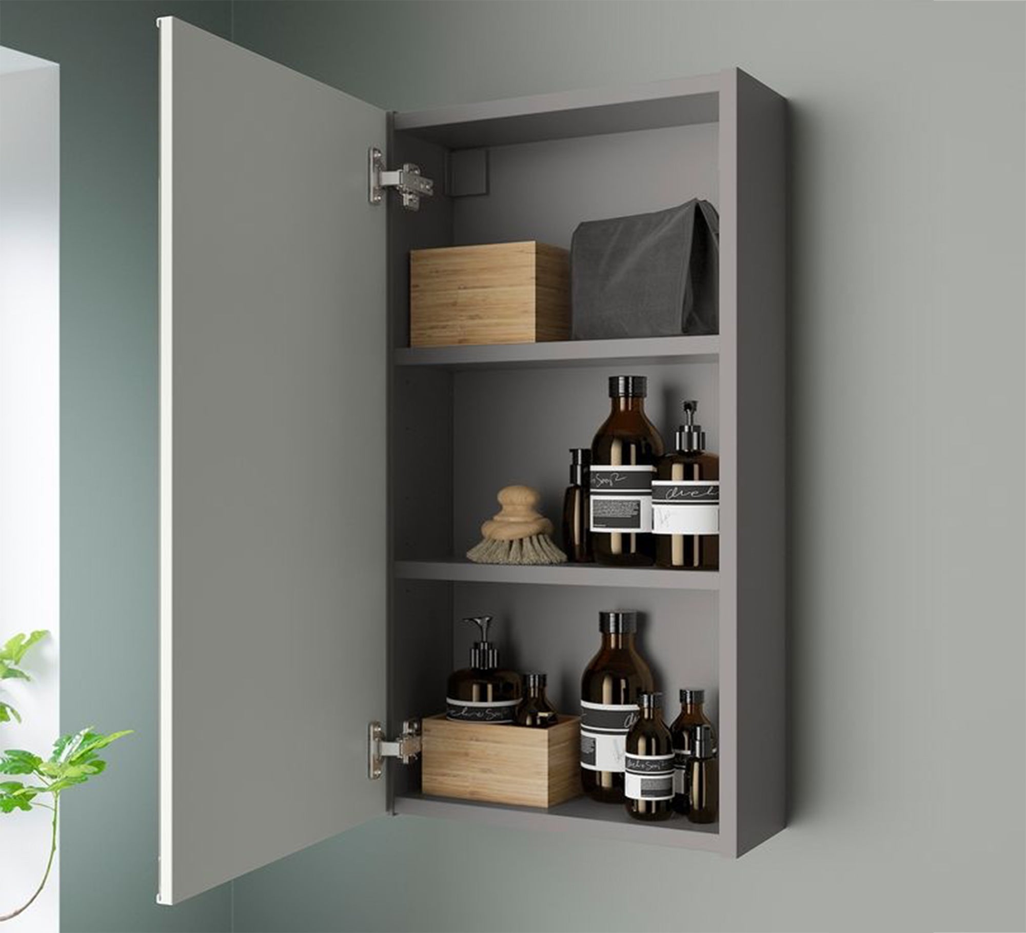 White and grey Bathroom cabinet - Vitrine Furniture - Furniture
