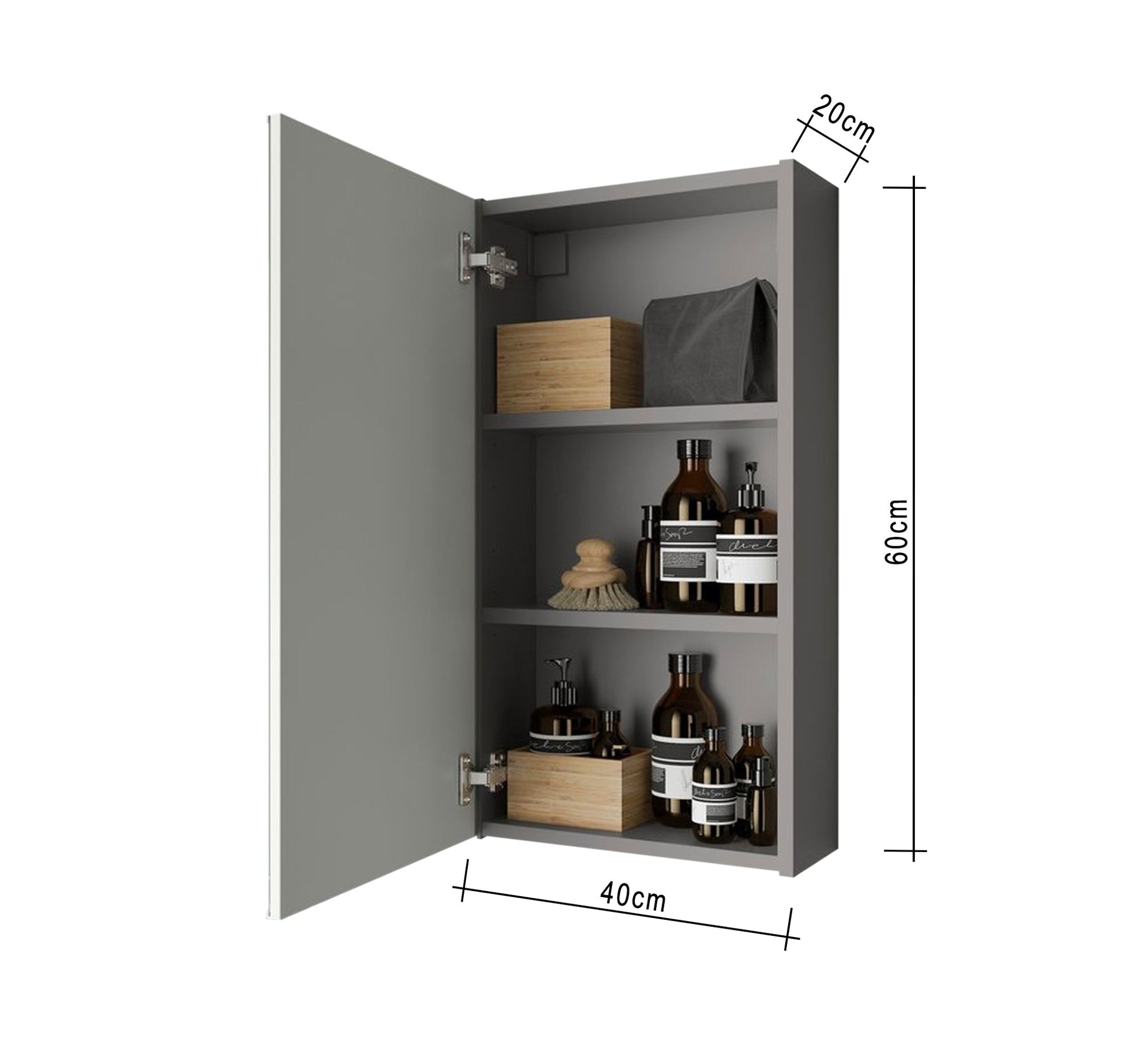 White and grey Bathroom cabinet - Vitrine Furniture - Furniture
