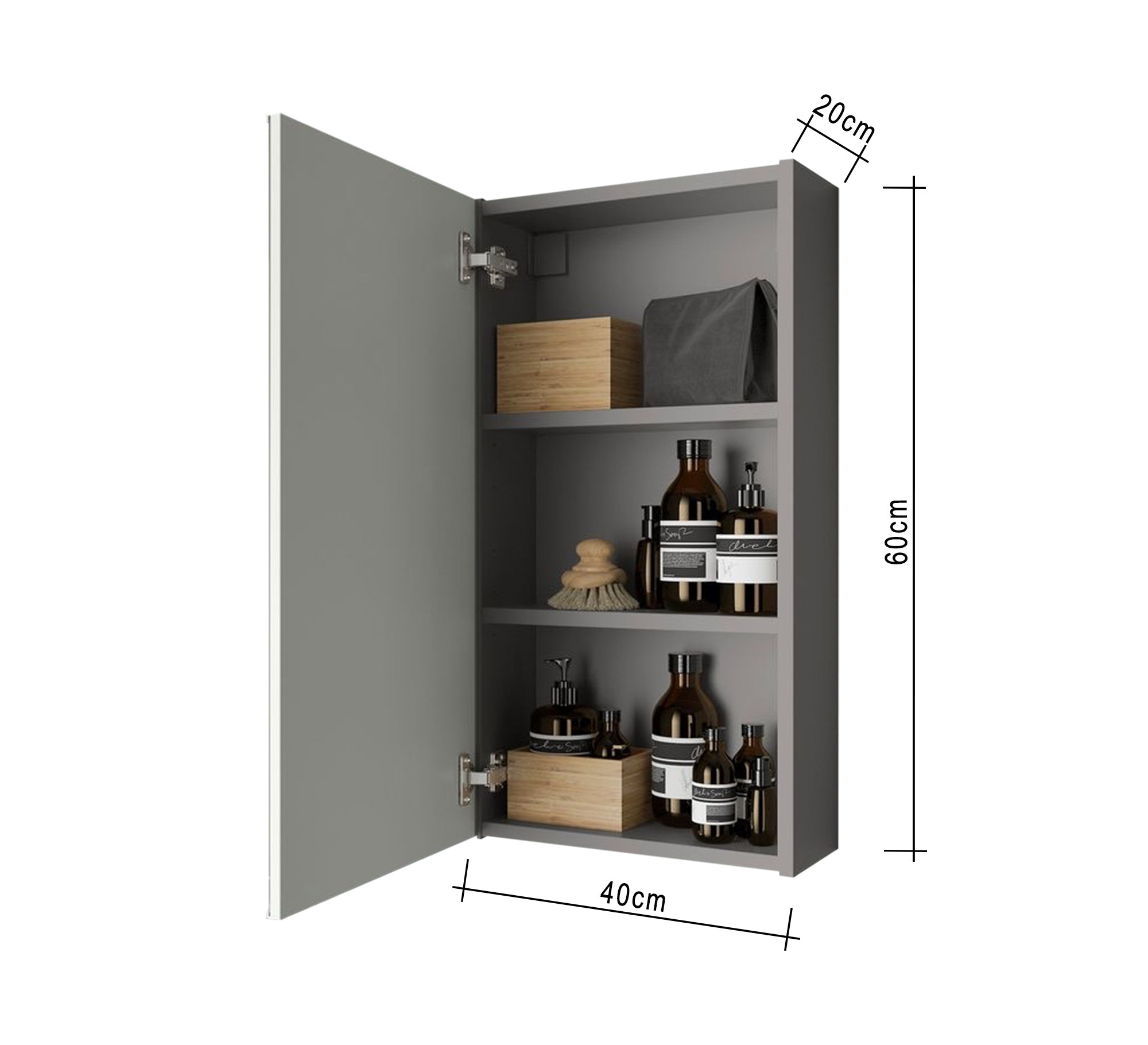 White and grey Bathroom cabinet - Vitrine Furniture - Furniture