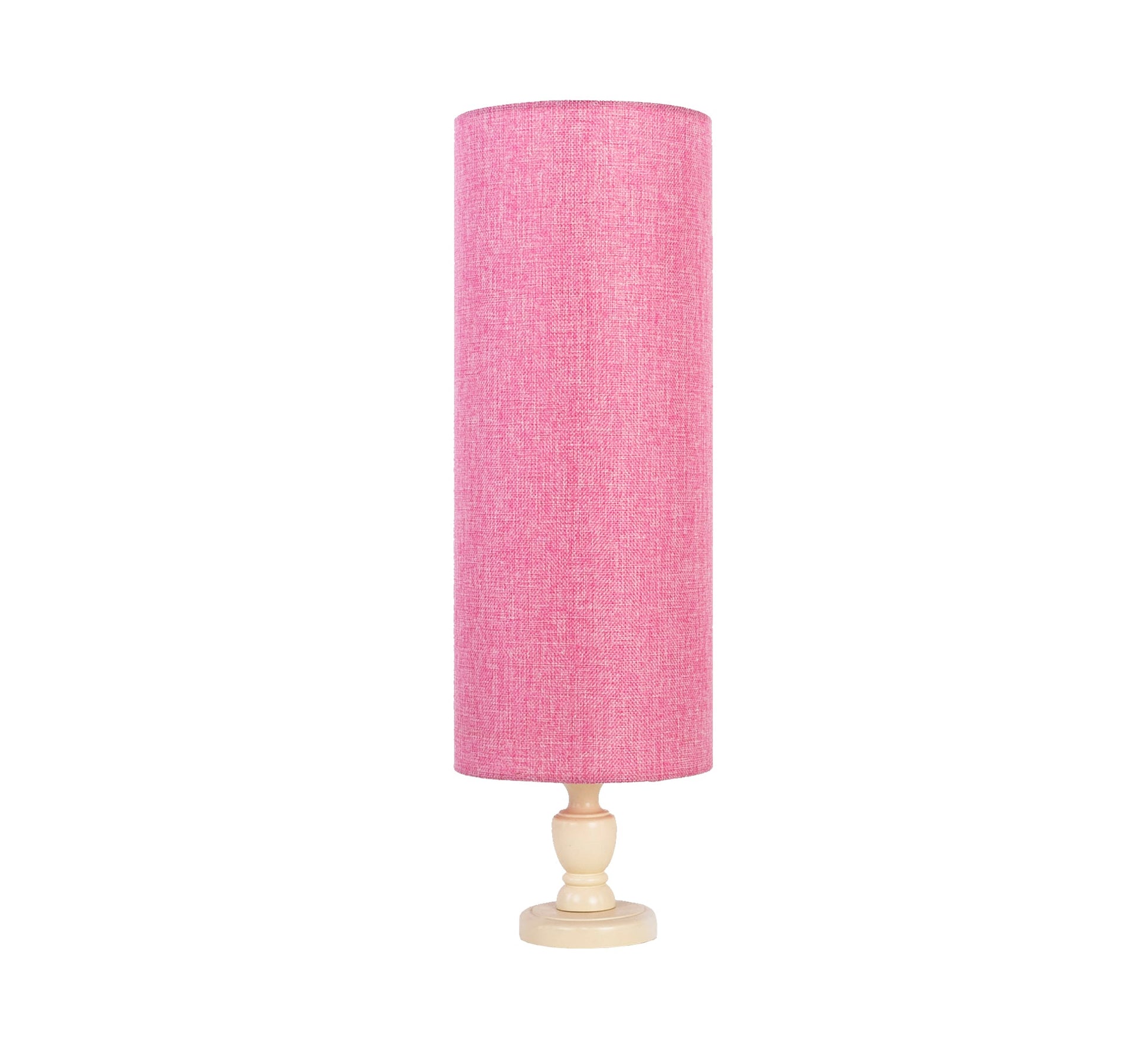 White and Pink Cylindrical Desk Lamp - Vitrine Furniture - Lighting