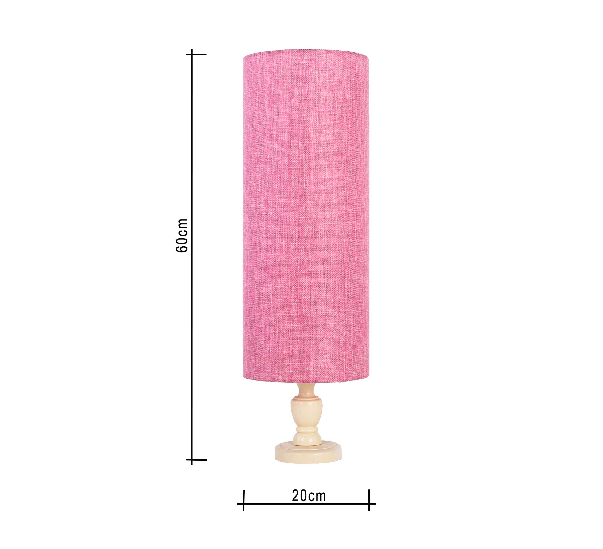 White and Pink Cylindrical Desk Lamp - Vitrine Furniture - Lighting